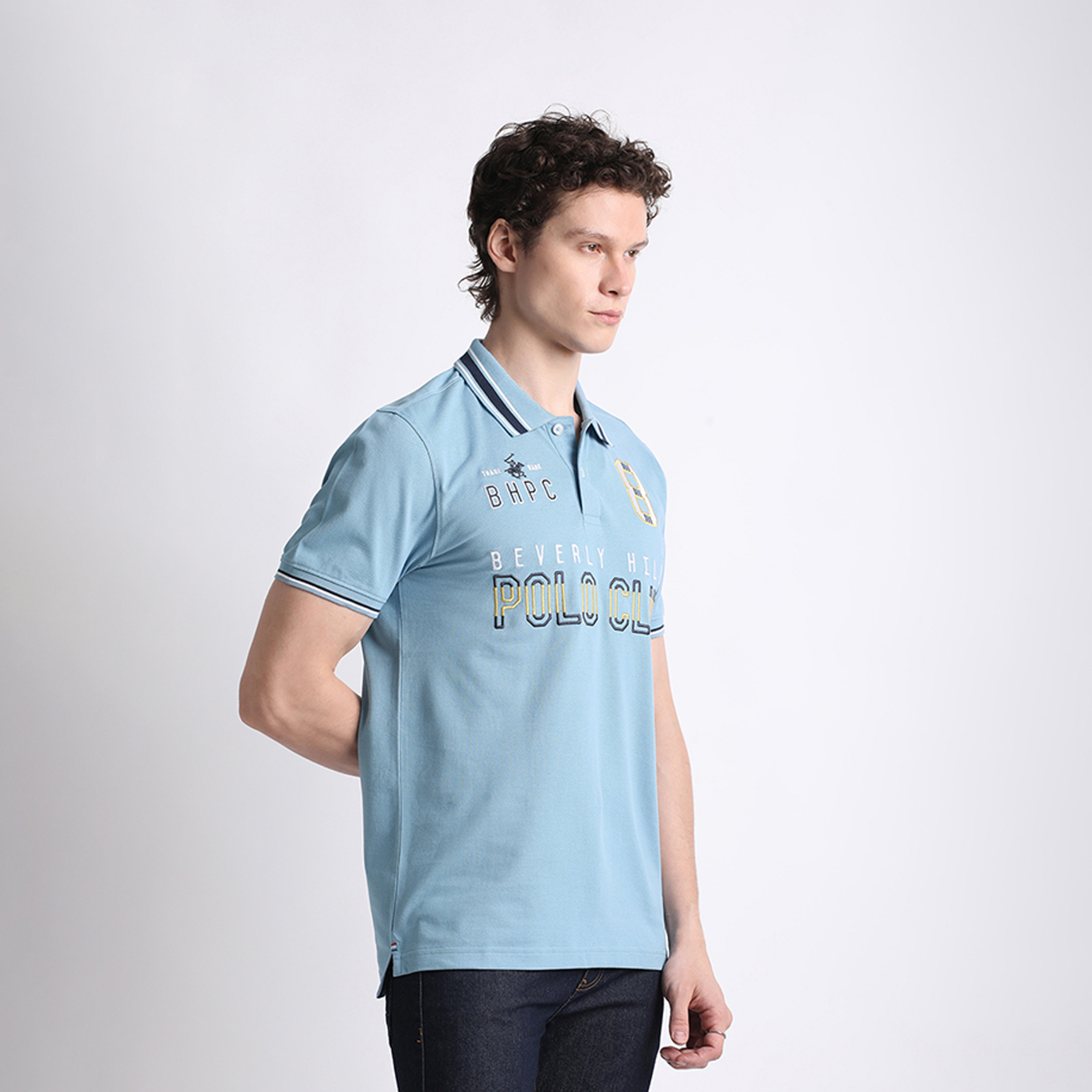 بيفرلي هيلز كلوب-  تي شيرت بولو للرجال بأكمام قصيرة مع نصف زر للإغلاق-men-clothing-tshirtsandpolos-polos-image-3