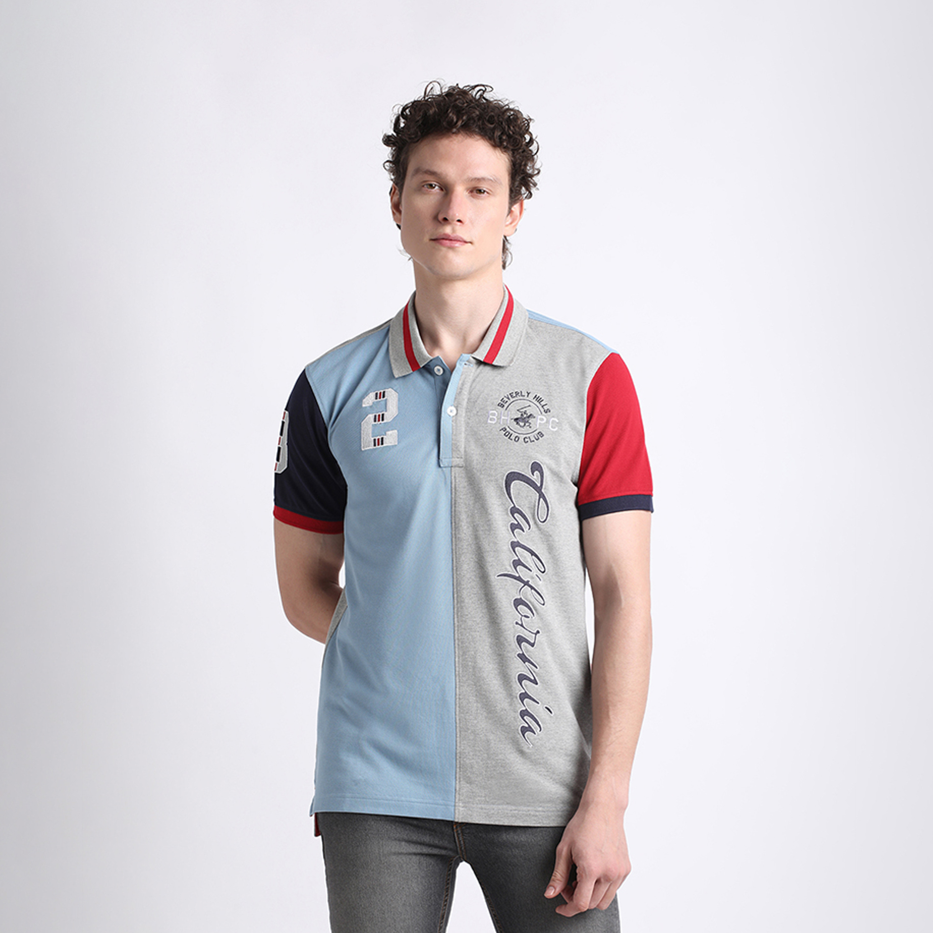 Beverly Hills Polo Club Men's Color Block Short-Sleeves Polo T-Shirt with Embroidery and Printed Detail-men-clothing-tshirtsandpolos-polos-image-1