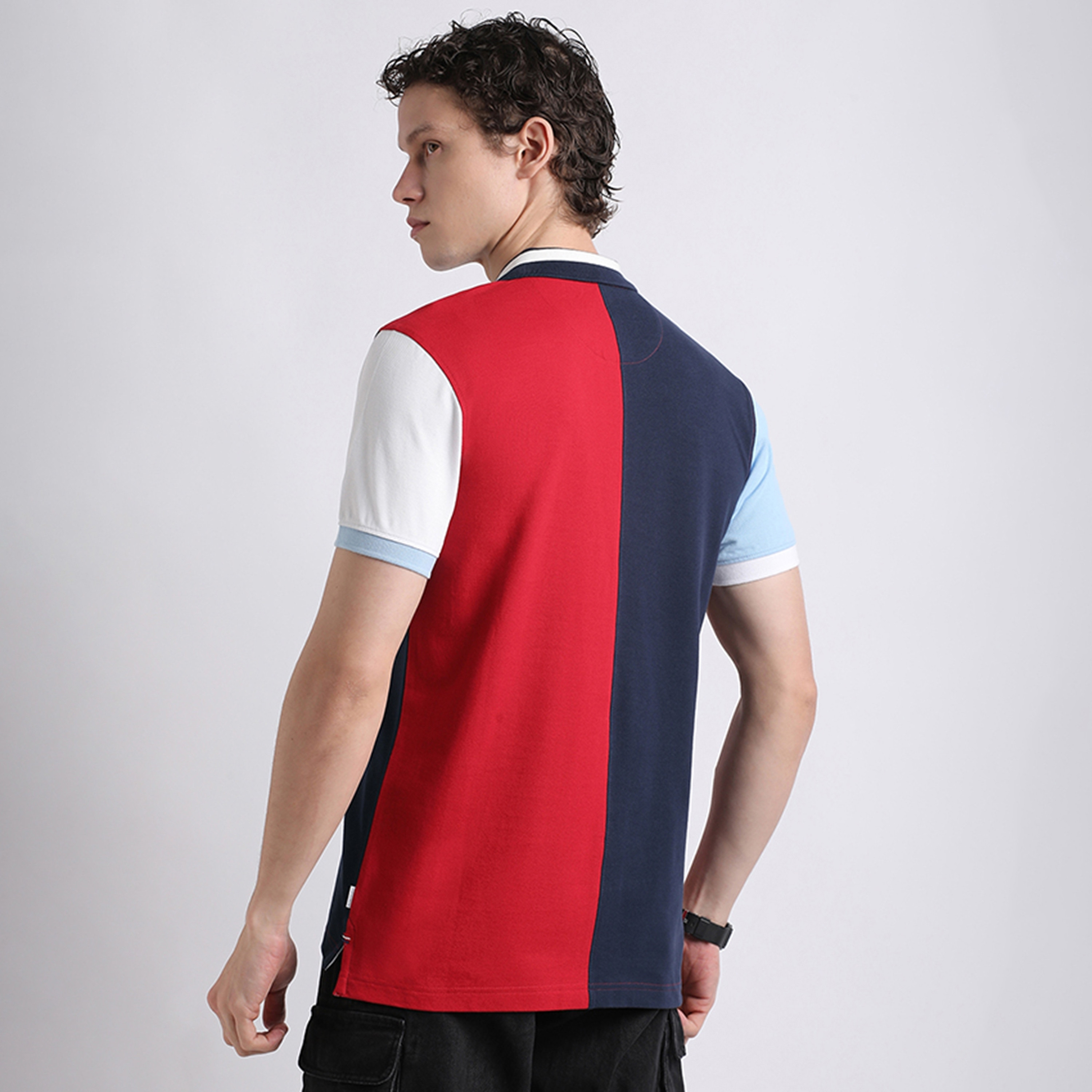 Beverly Hills Polo Club Colour Blocked Collared Short Sleeves Men's Polo T-Shirt-men-clothing-tshirtsandpolos-polos-image-4