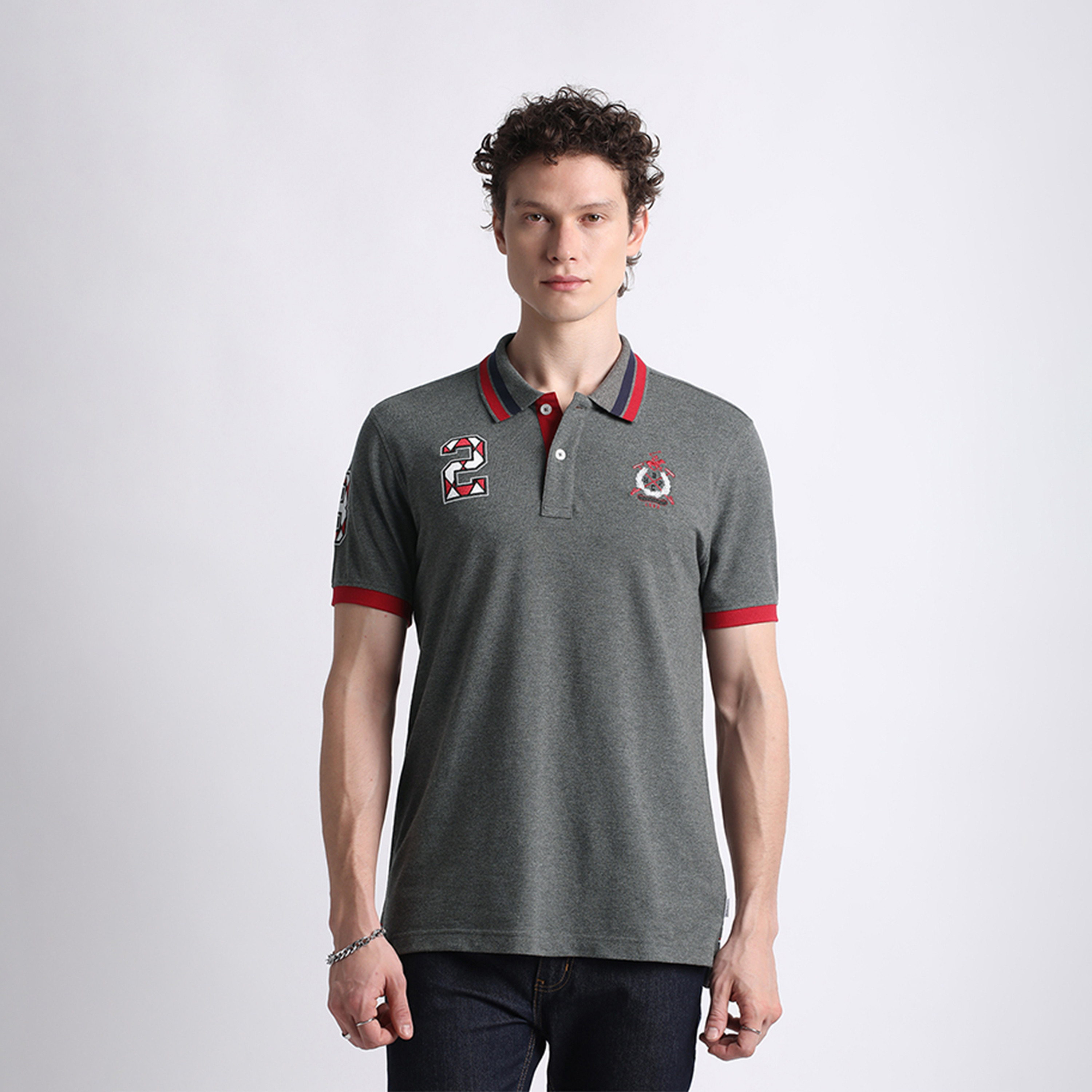 Beverly Hills Polo Club Men's Solid Collared Short Sleeves Polo T-shirt-men-clothing-tshirtsandpolos-polos-image-1