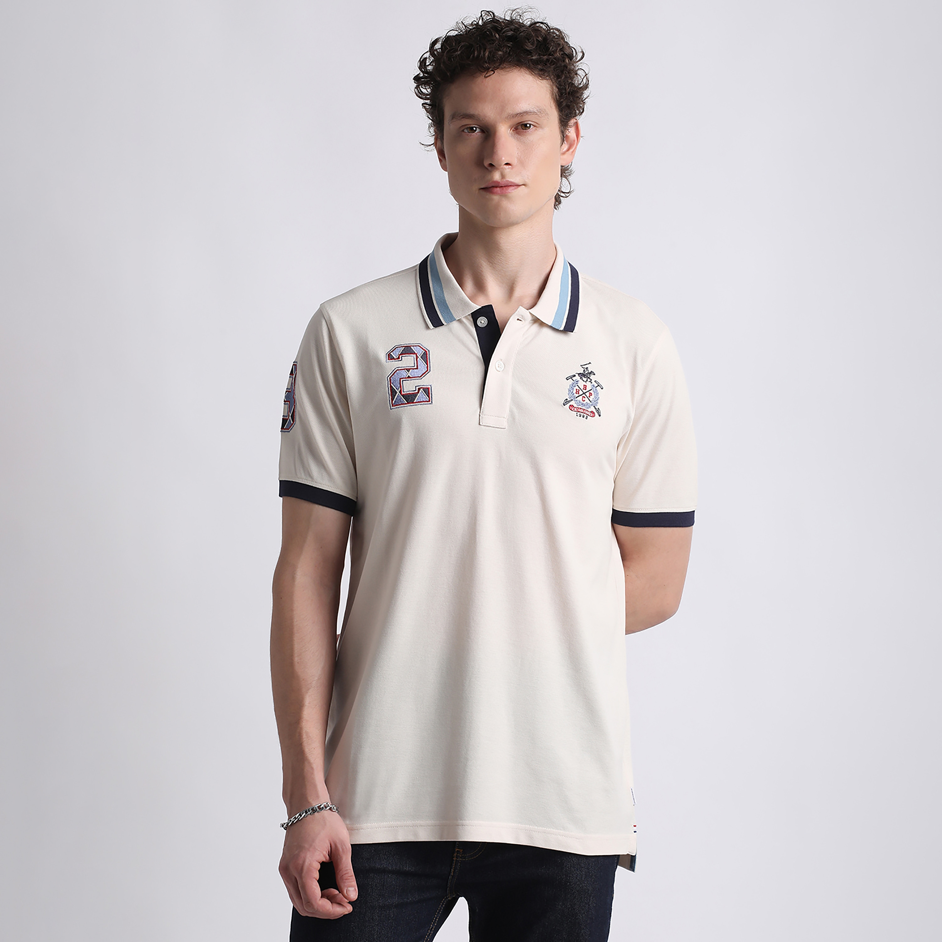 Beverly Hills Polo Club Embroidered Collared Short Sleeves Men's Polo T-Shirt-men-clothing-tshirtsandpolos-polos-image-1