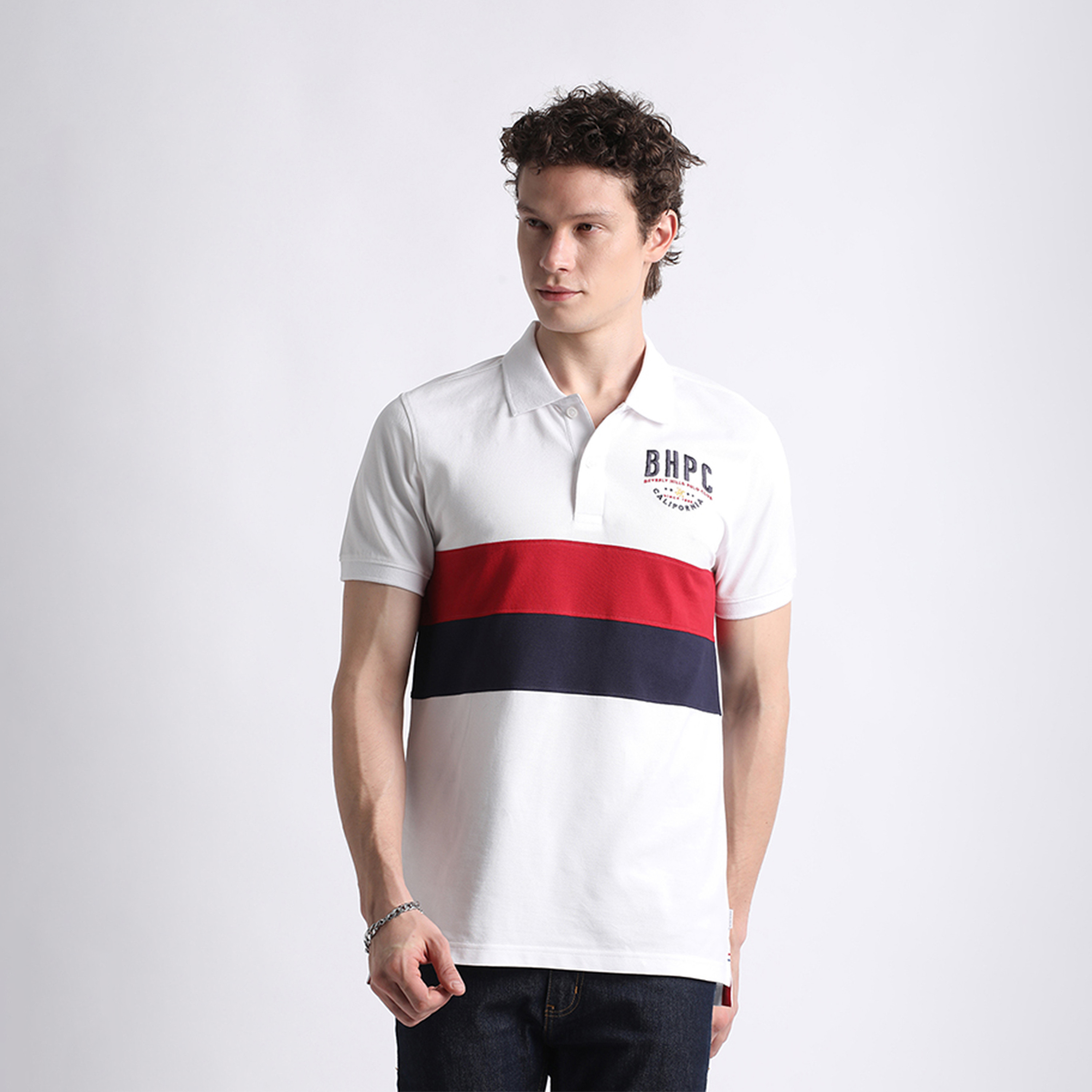 بيفرلي هيلز كلوب-  تي شيرت بولو رجالي بألوان متعددة وياقة وأكمام قصيرة-men-clothing-tshirtsandpolos-polos-image-1