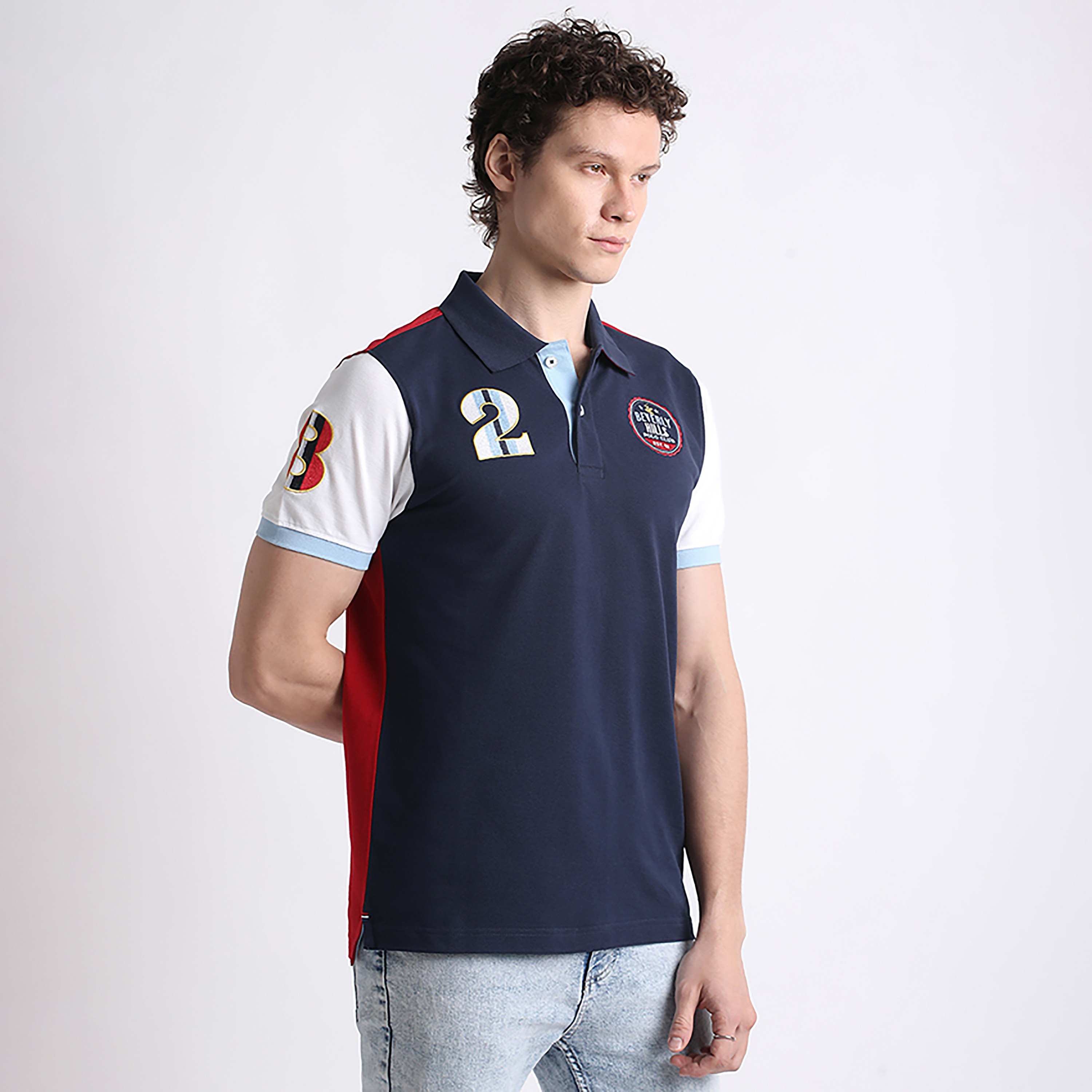 Beverly Hills Polo Club Color Block Collared Short Sleeve Men's Polo T-Shirt-men-clothing-tshirtsandpolos-polos-image-3