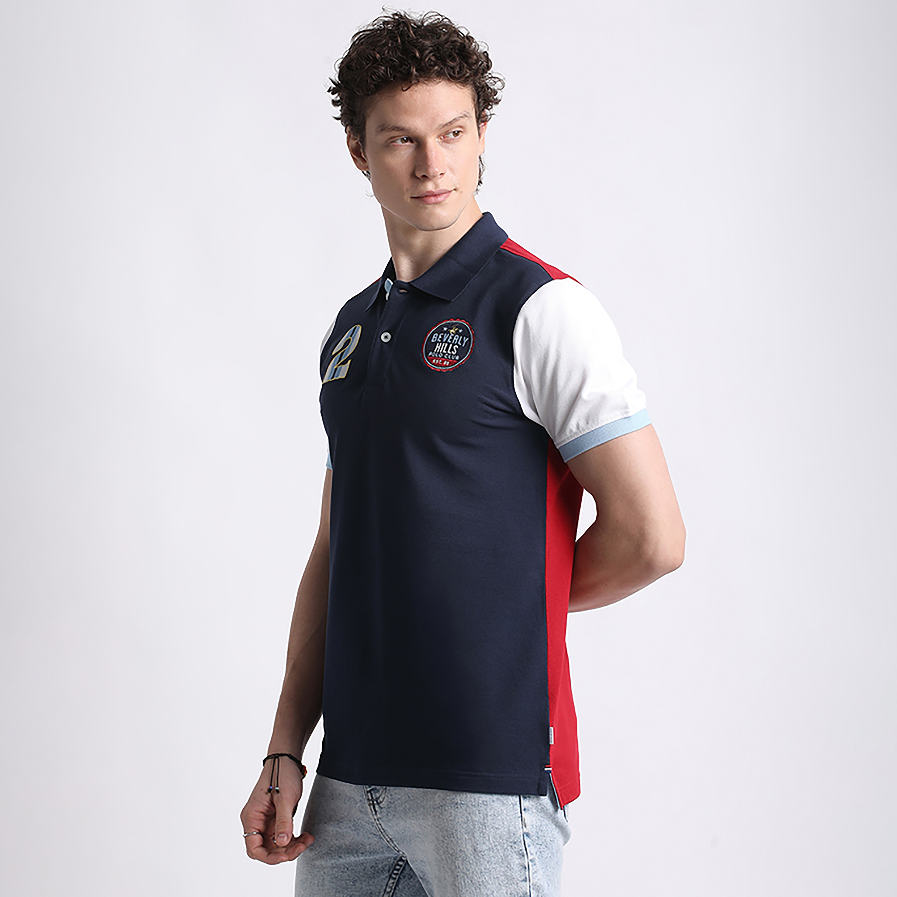 تي شيرت بولو بيفرلي هيلز بولو كلوب ذو ياقة ملونة وأكمام قصيرة للرجال-men-clothing-tshirtsandpolos-polos-image-4