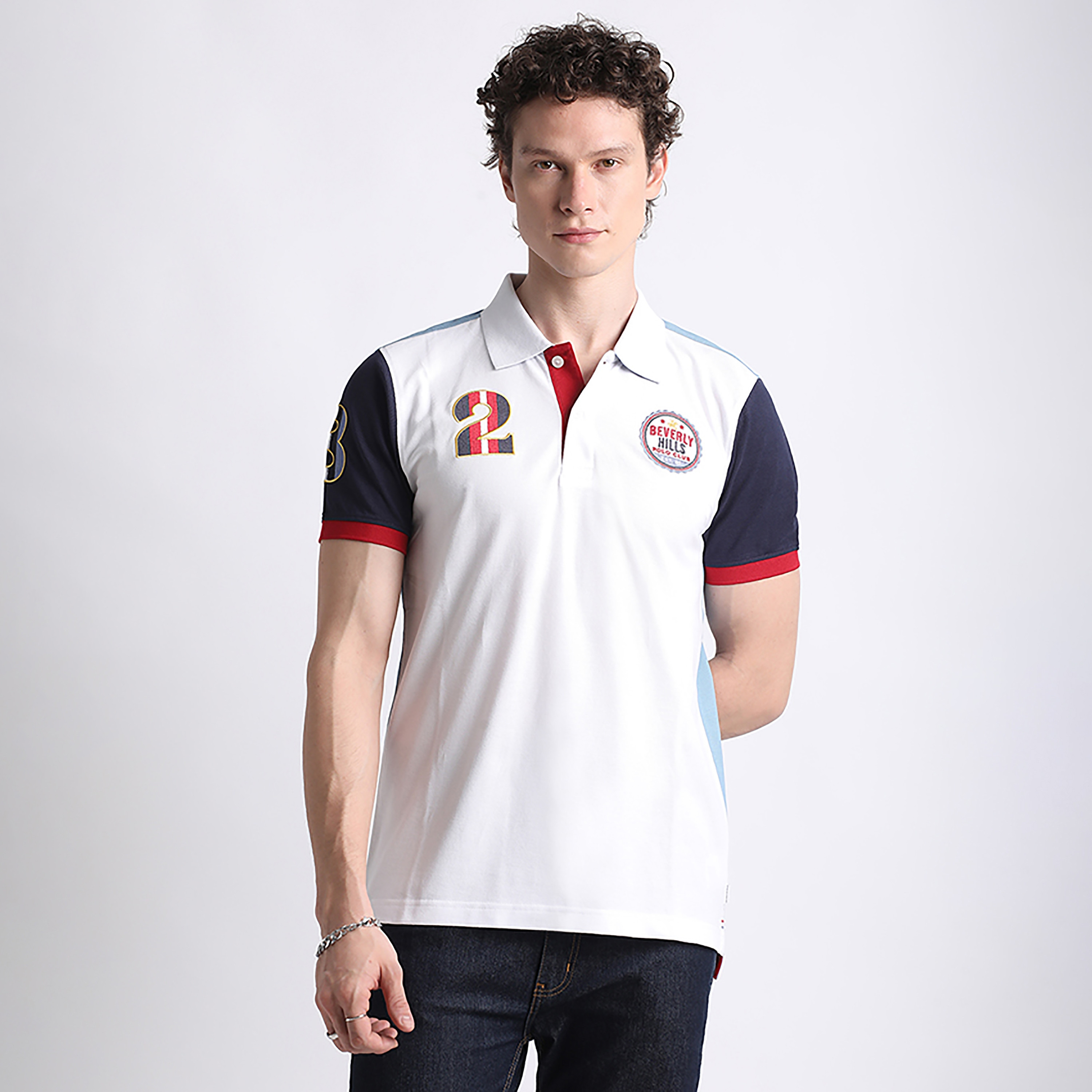تي شيرت بولو بيفرلي هيلز بولو كلوب ذو ياقة ملونة وأكمام قصيرة للرجال-men-clothing-tshirtsandpolos-polos-image-5