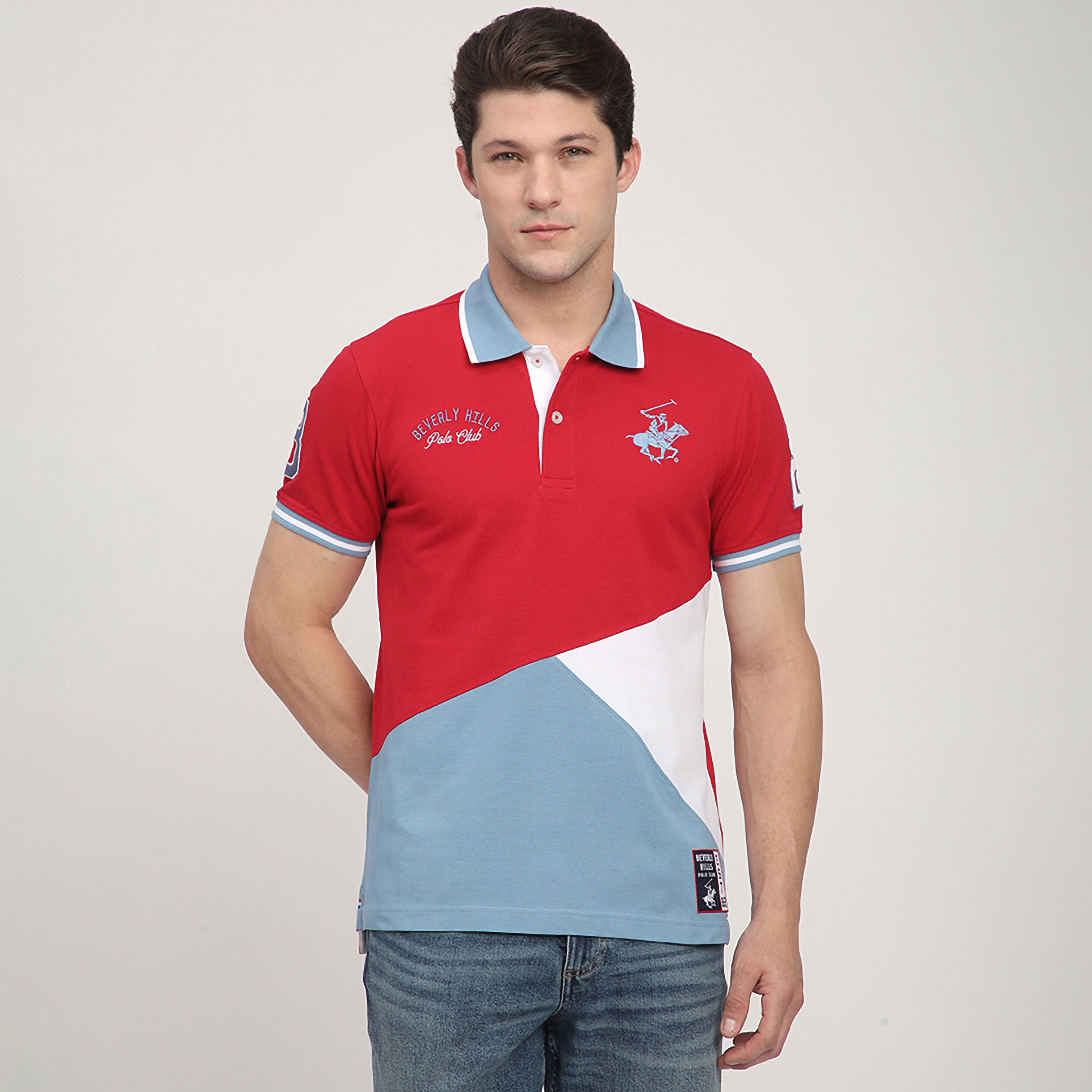 تيشيرت بولو رجالي بأكمام قصيرة وياقة بألوان متعددة من بيفرلي هيلز بولو كلوب-men-clothing-tshirtsandpolos-polos-image-9