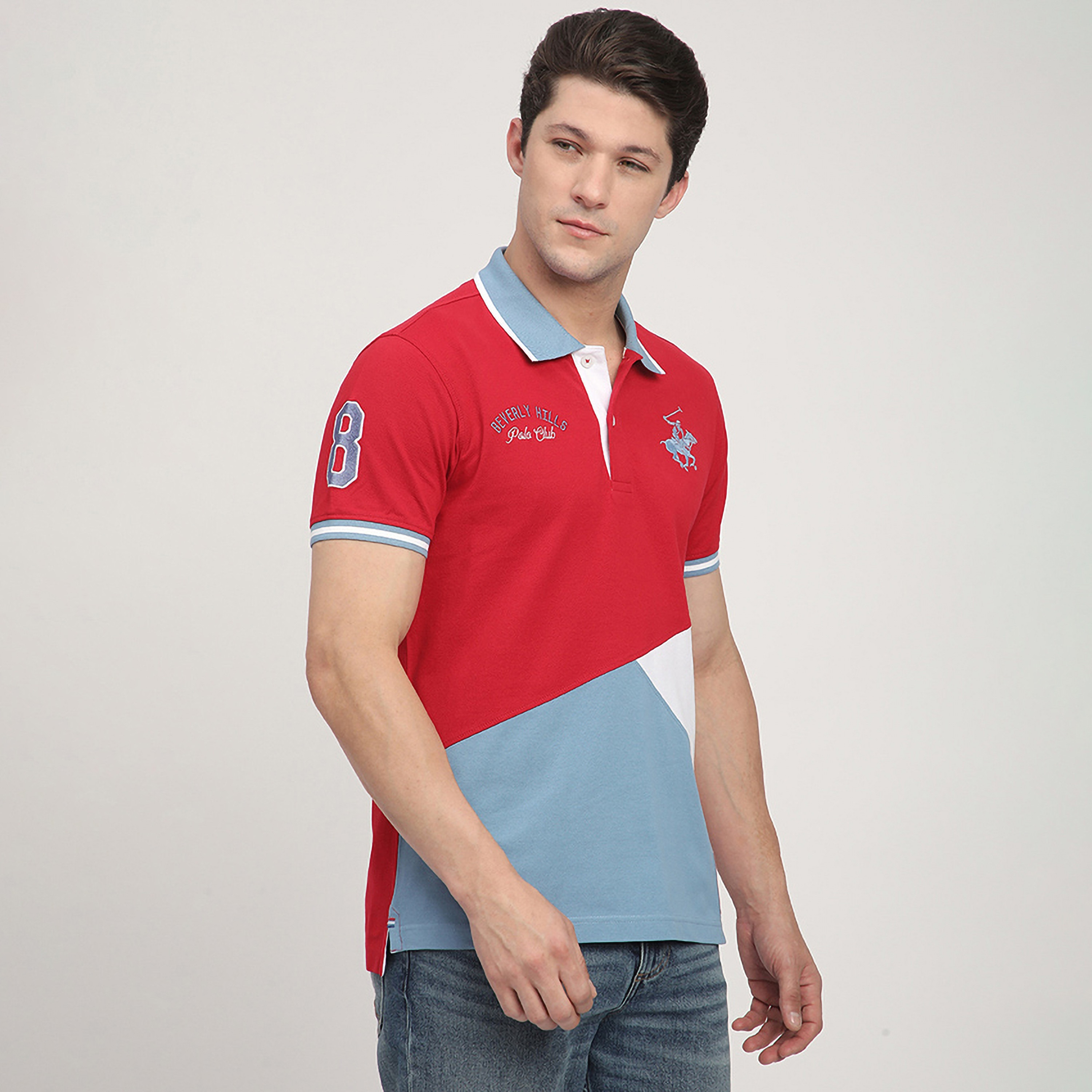تيشيرت بولو رجالي بأكمام قصيرة وياقة بألوان متعددة من بيفرلي هيلز بولو كلوب-men-clothing-tshirtsandpolos-polos-image-11