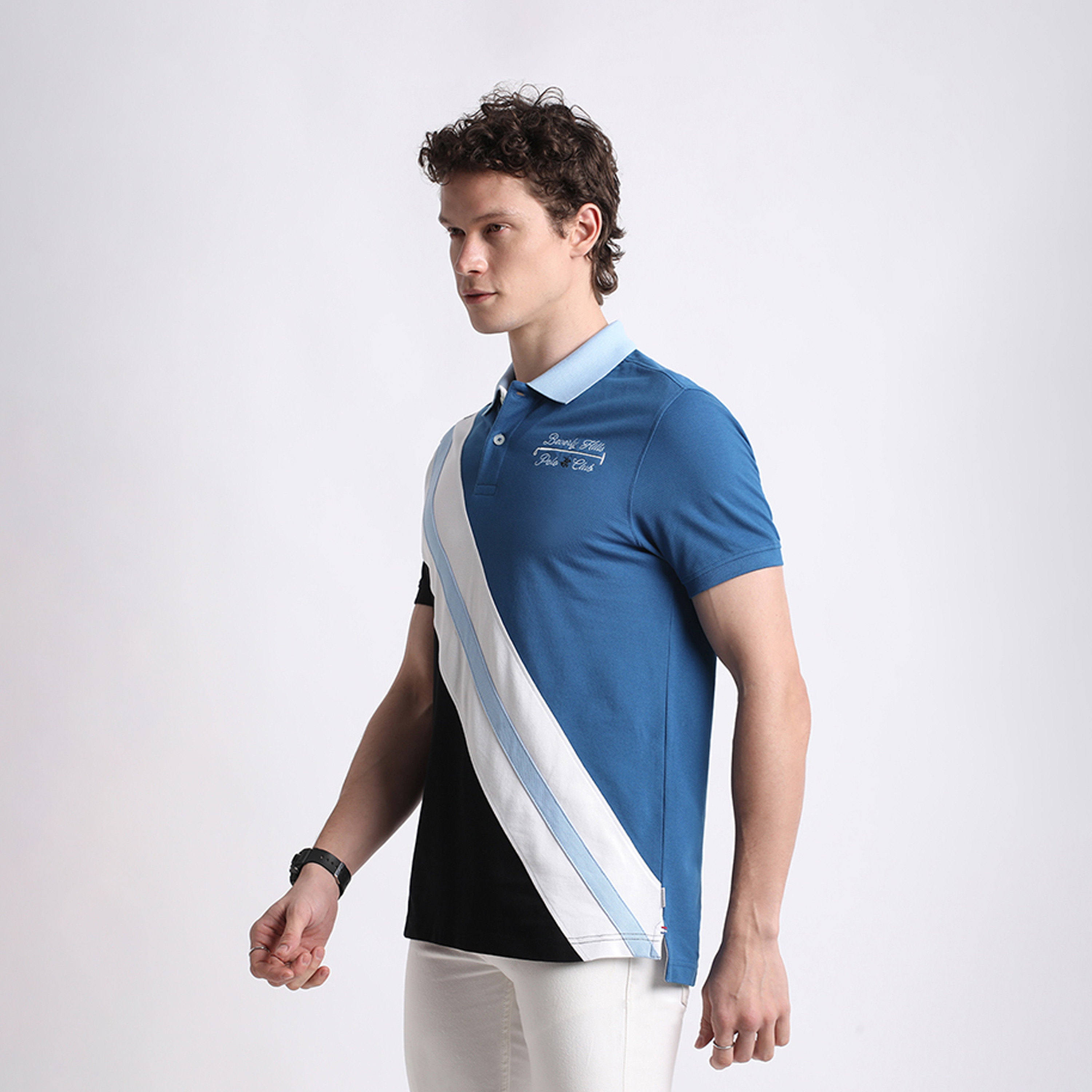 Beverly Hills Polo Club Men's Color Block Short-Sleeves Polo T-Shirt with Half Button Closure-men-clothing-tshirtsandpolos-polos-image-3