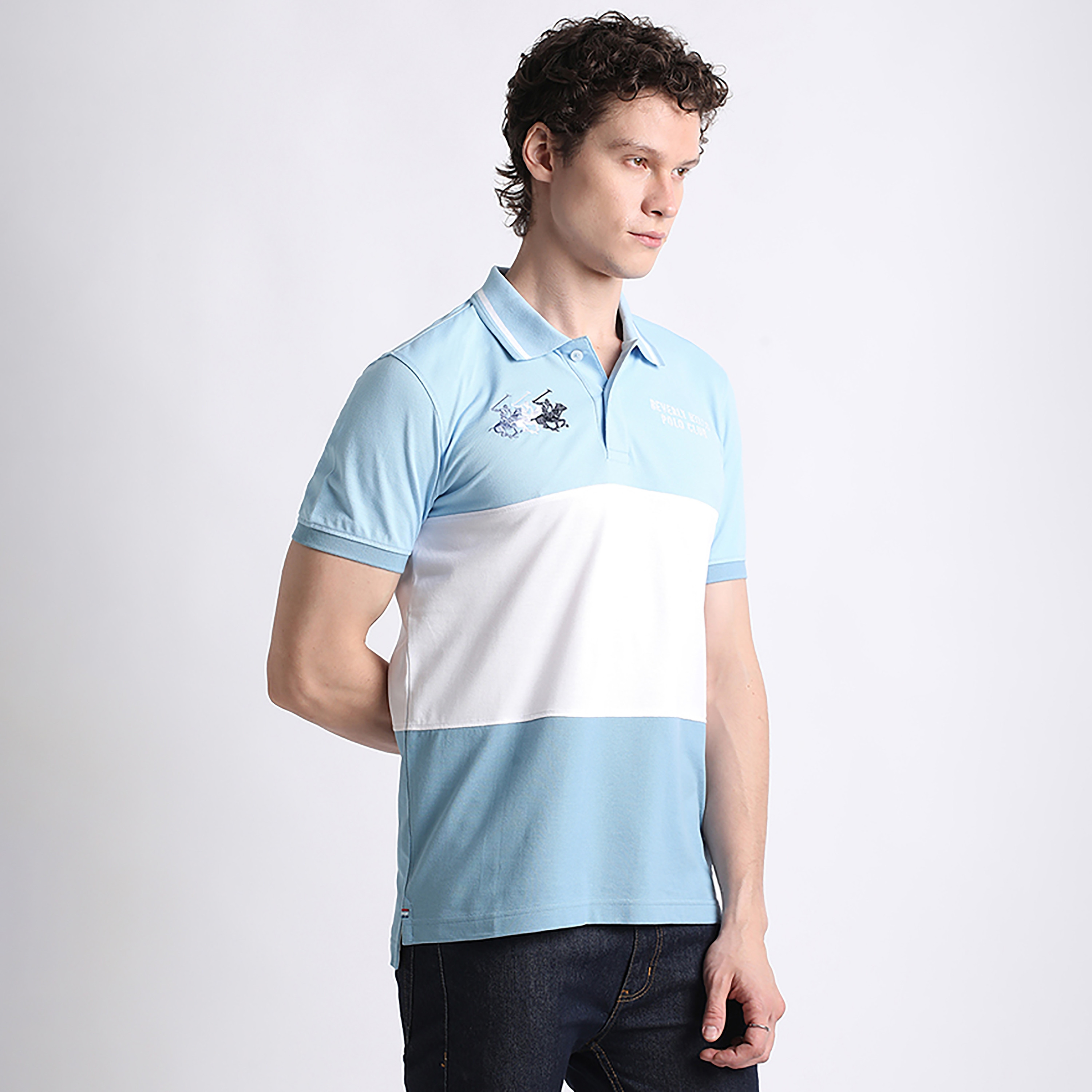 تي شيرت بولو بيفرلي هيلز بولو كلوب ذو ياقة ملونة وأكمام قصيرة للرجال-men-clothing-tshirtsandpolos-polos-image-3