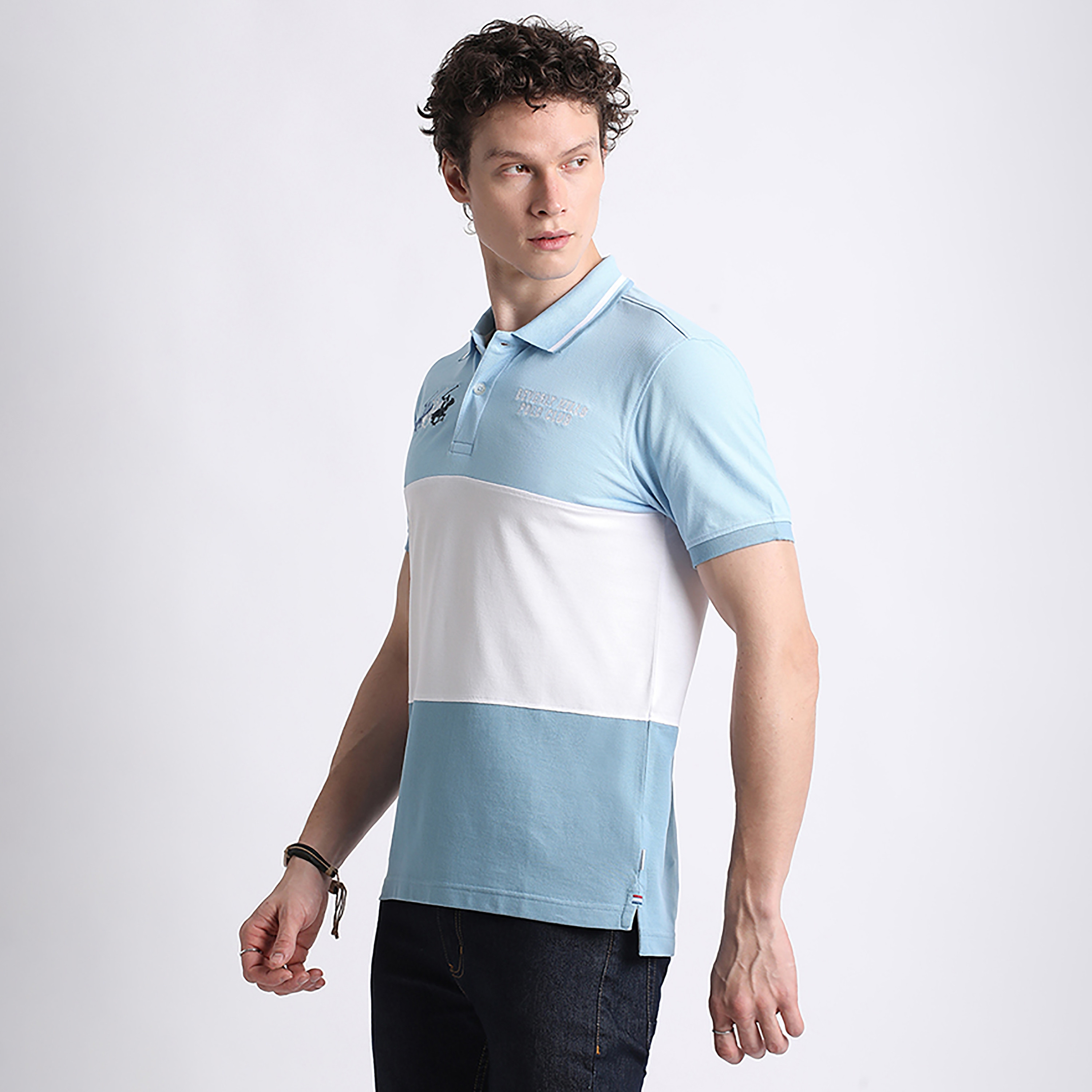 تي شيرت بولو بيفرلي هيلز بولو كلوب ذو ياقة ملونة وأكمام قصيرة للرجال-men-clothing-tshirtsandpolos-polos-image-4