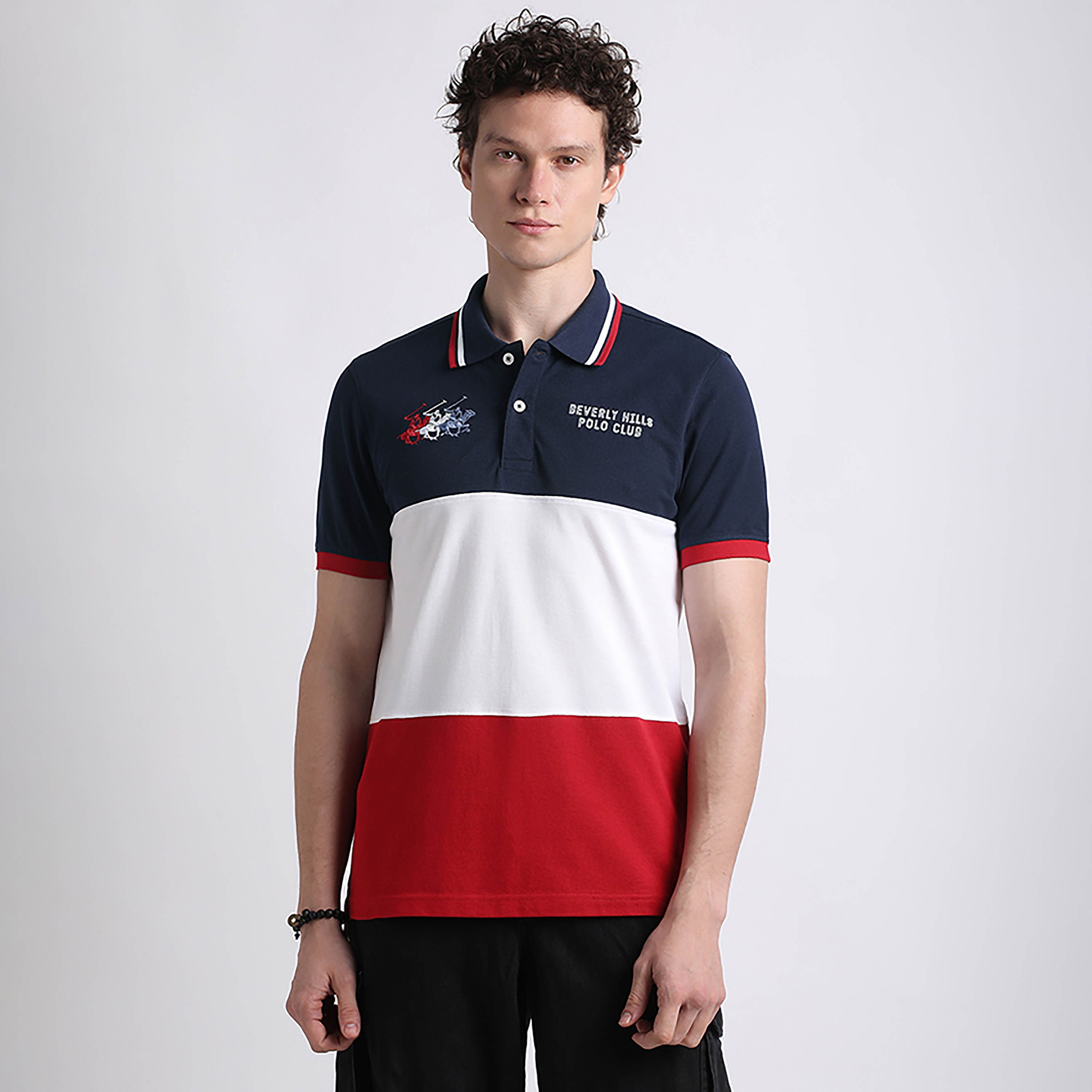 تي شيرت بولو بيفرلي هيلز بولو كلوب ذو ياقة ملونة وأكمام قصيرة للرجال-men-clothing-tshirtsandpolos-polos-image-5