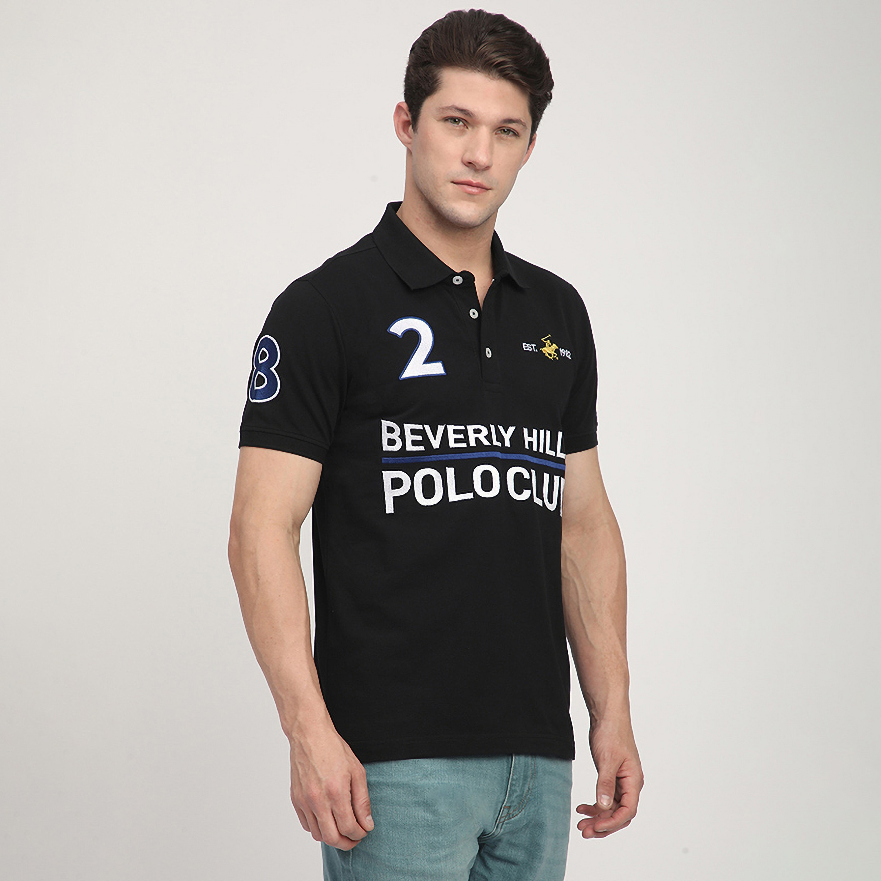 Beverly Hills Polo Club Embroidered Collared Short Sleeves Men's Polo T-Shirt-men-clothing-tshirtsandpolos-polos-image-3