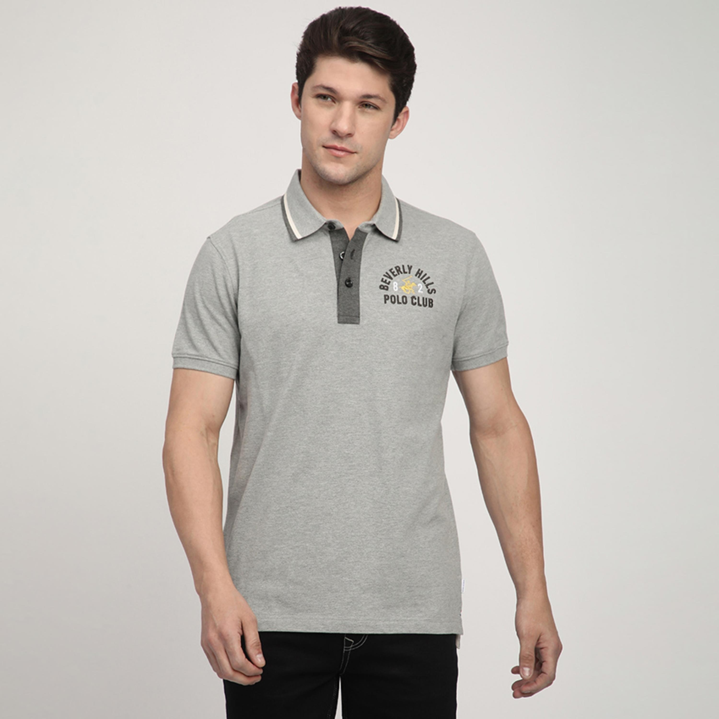 Beverly Hills Polo Club Plain Collared Short Sleeves Men's Polo T-Shirt-men-clothing-tshirtsandpolos-polos-image-1