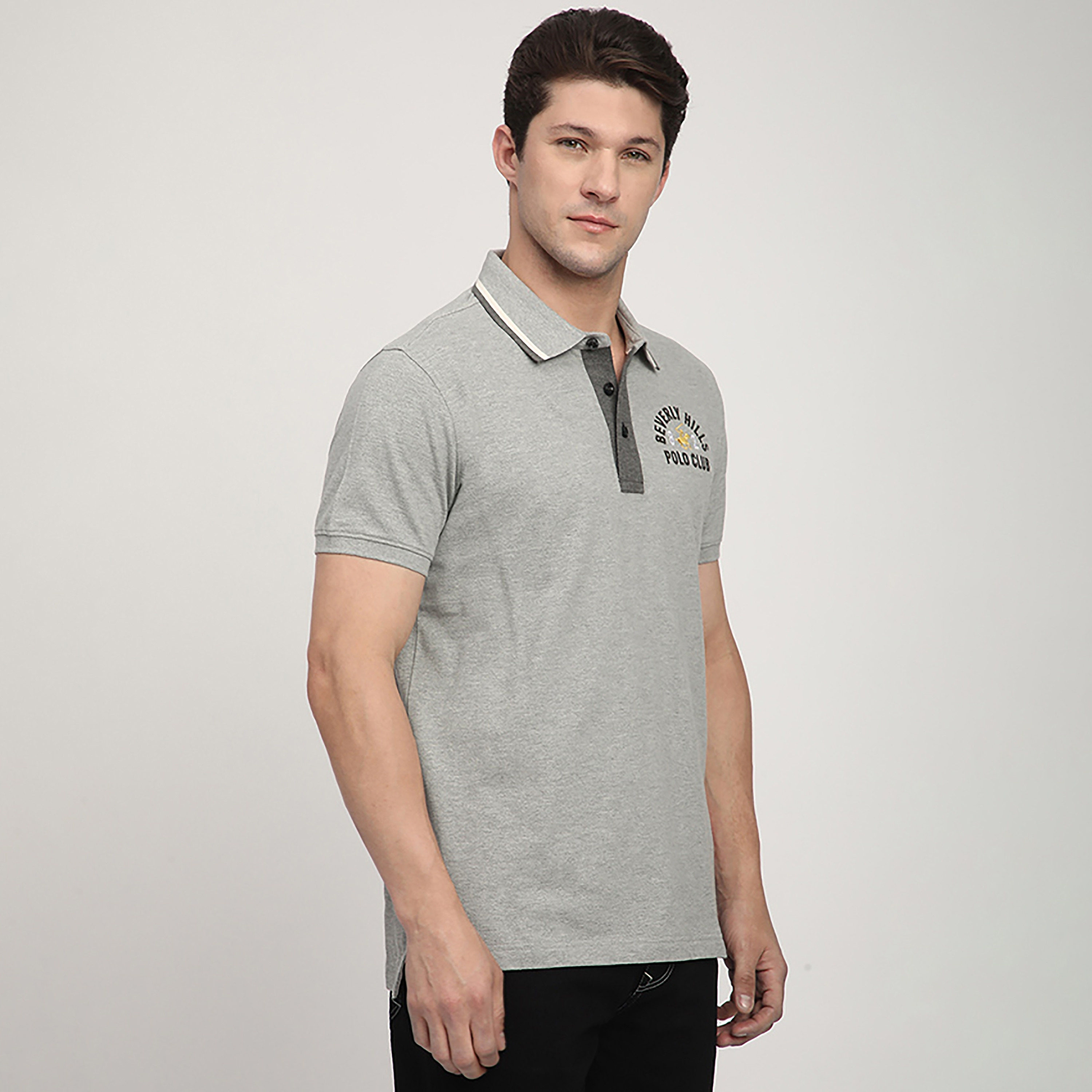 Beverly Hills Polo Club Plain Collared Short Sleeves Men's Polo T-Shirt-men-clothing-tshirtsandpolos-polos-image-3