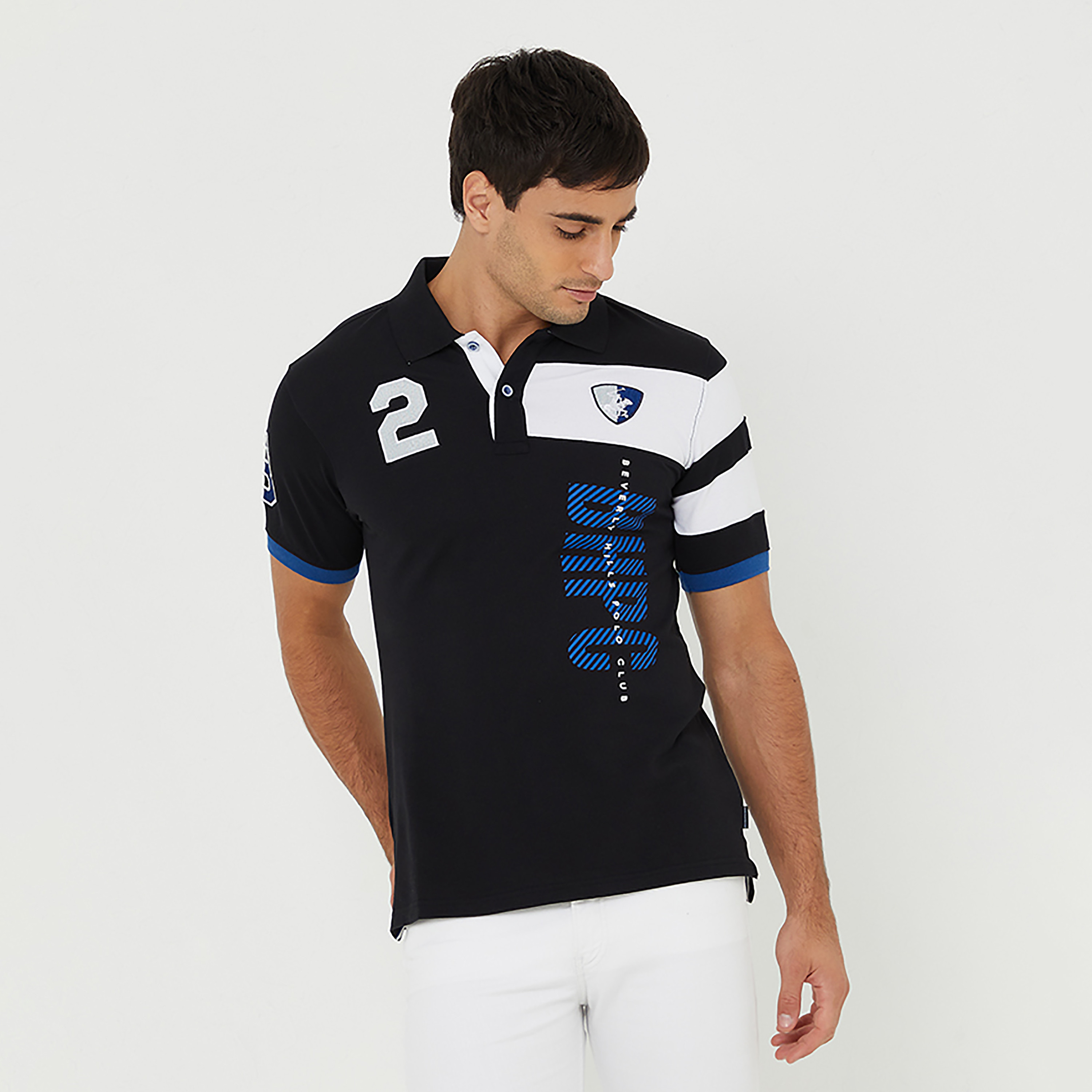 Beverly Hills Polo Club Printed Collared Short Sleeves Polo T-Shirt-men-clothing-tshirtsandpolos-polos-image-1