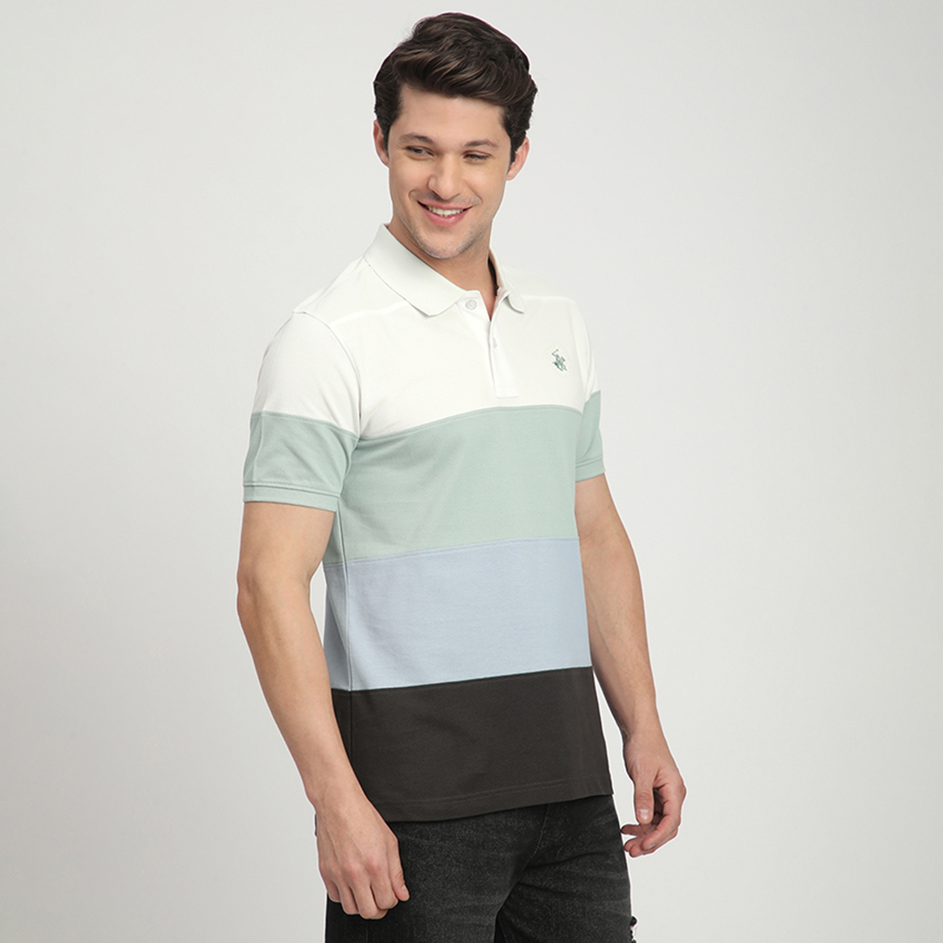 Beverly Hills Polo Club Color-Block Collared Short Sleeves Men's Polo T-Shirt-men-clothing-tshirtsandpolos-polos-image-3