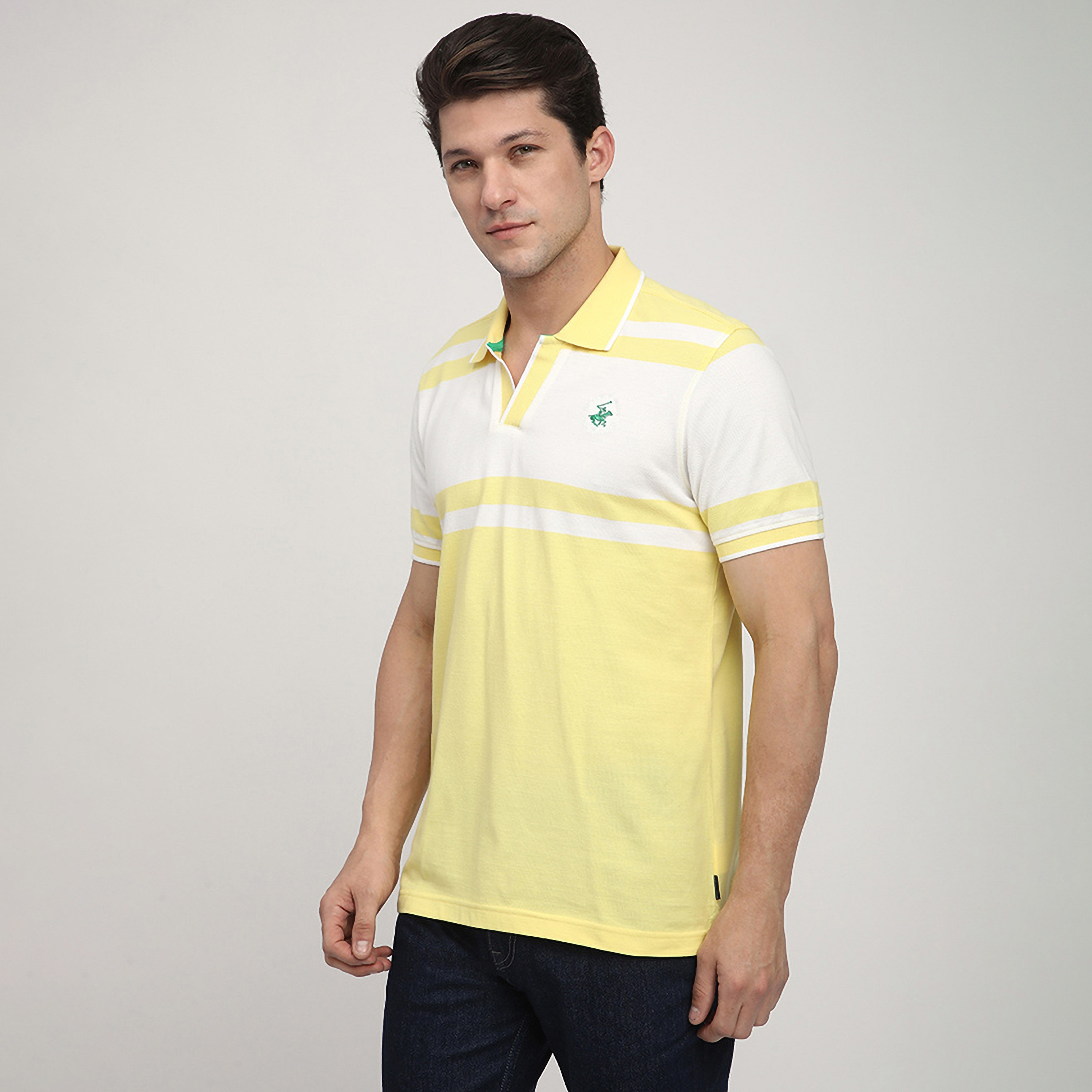 Beverly Hills Polo Club Striped Collared Short Sleeves Men's Polo T-Shirt-men-clothing-tshirtsandpolos-polos-image-2