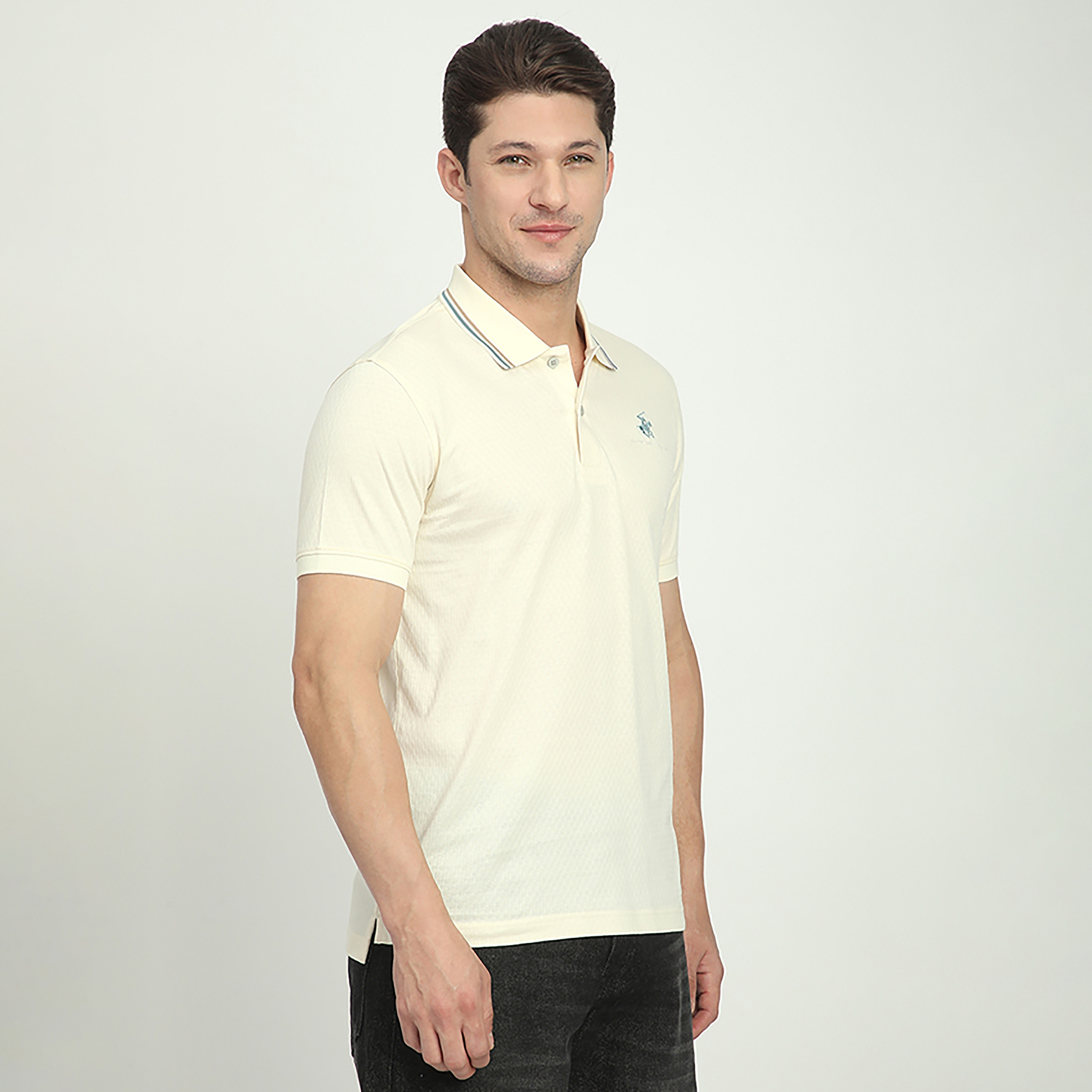 تي شيرت بولو رجالي بأكمام قصيرة وياقة منقوش من بيفرلي هيلز بولو كلوب-men-clothing-tshirtsandpolos-polos-image-3