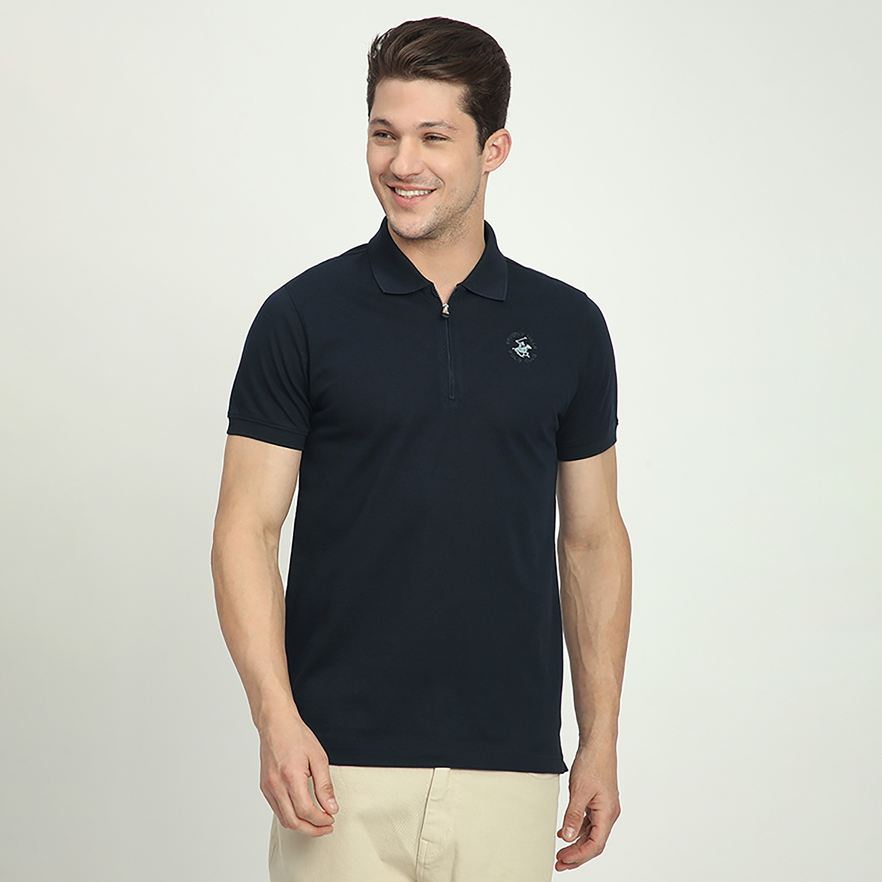 Beverly Hills Polo Club Plain Collared Short Sleeves Men's Polo T-Shirt-men-clothing-tshirtsandpolos-polos-image-1