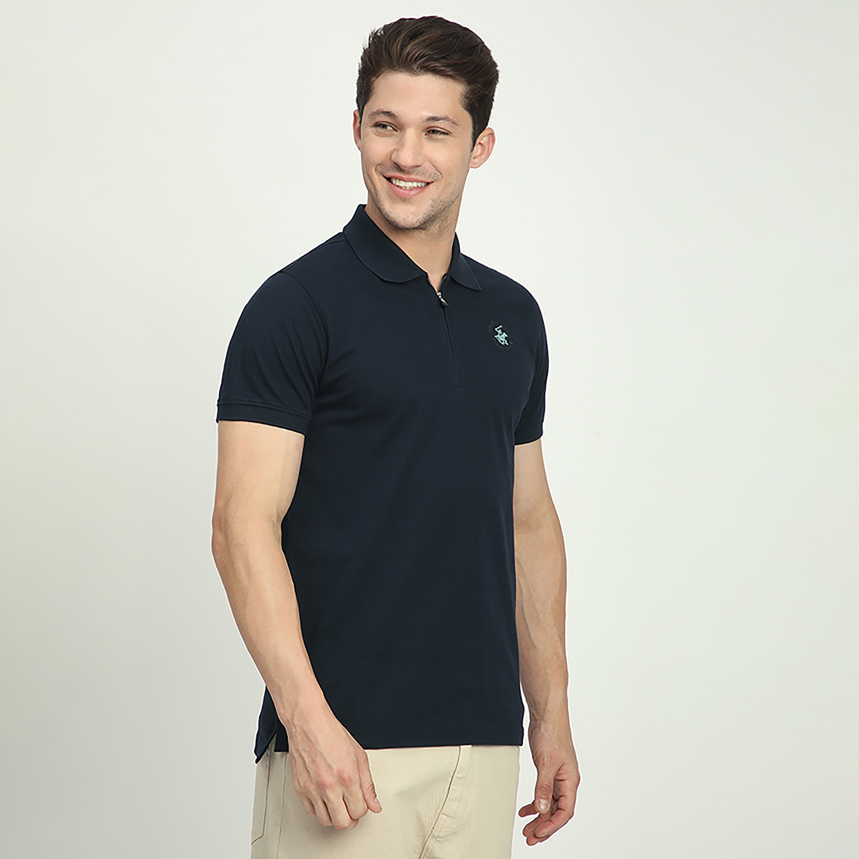 تي شيرت بولو رجالي سادة بأكمام قصيرة وياقة من بيفرلي هيلز بولو كلوب-men-clothing-tshirtsandpolos-polos-image-3