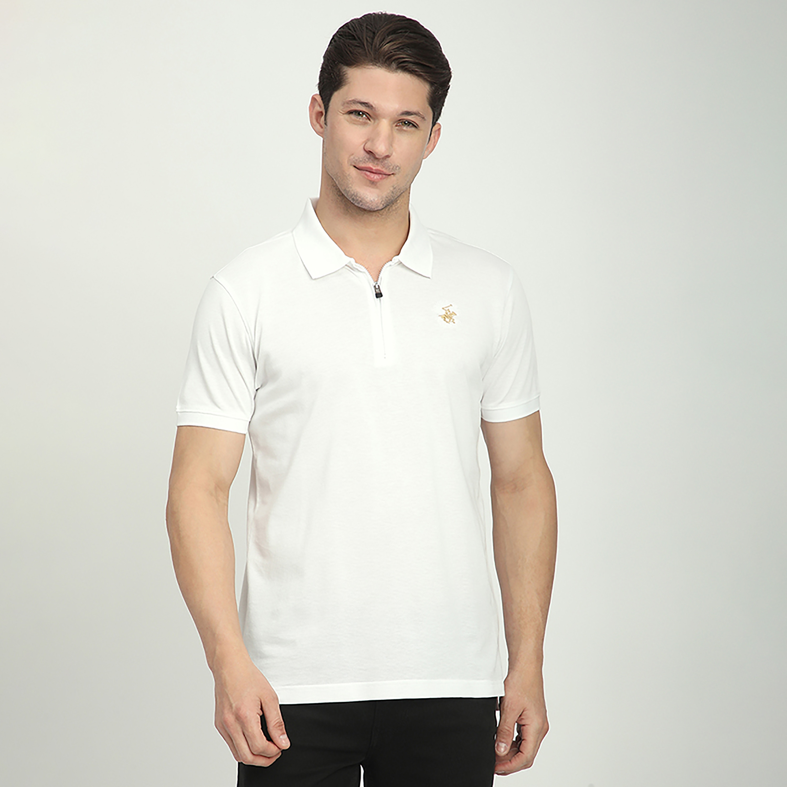 تي شيرت بولو رجالي سادة بأكمام قصيرة وياقة من بيفرلي هيلز بولو كلوب-men-clothing-tshirtsandpolos-polos-image-5