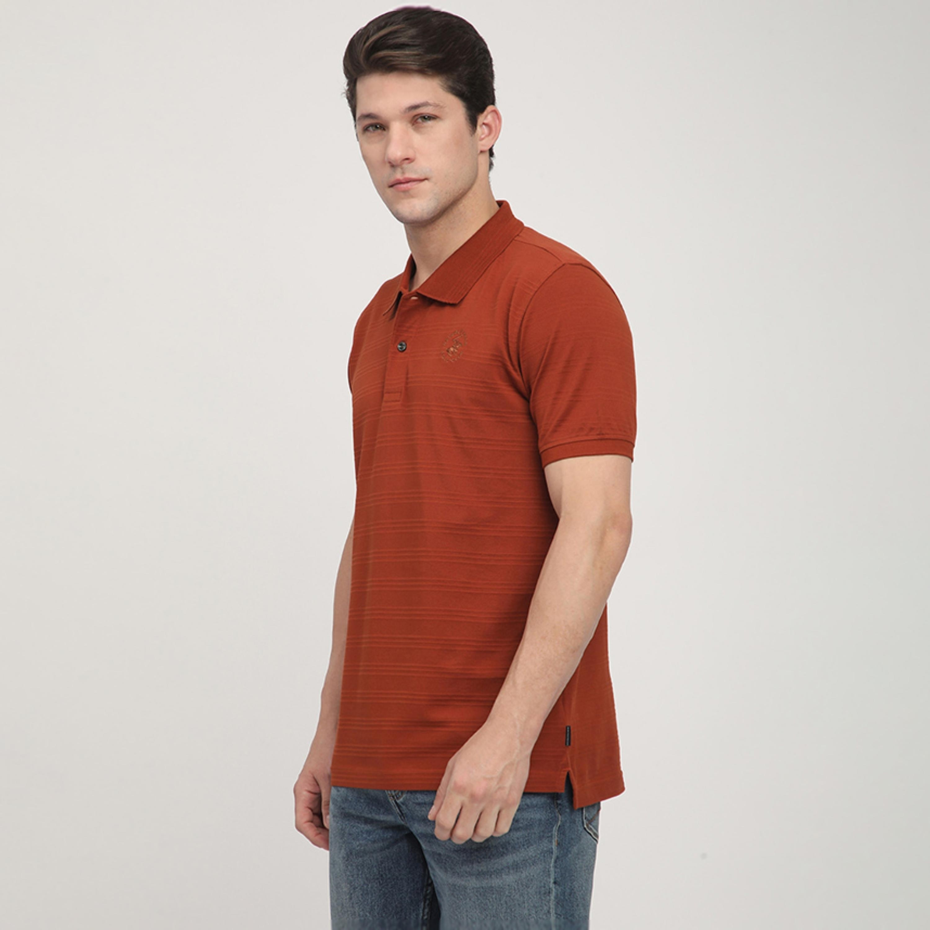 تي شيرت بولو رجالي بأكمام قصيرة وياقة منقوش من بيفرلي هيلز بولو كلوب-men-clothing-tshirtsandpolos-polos-image-2
