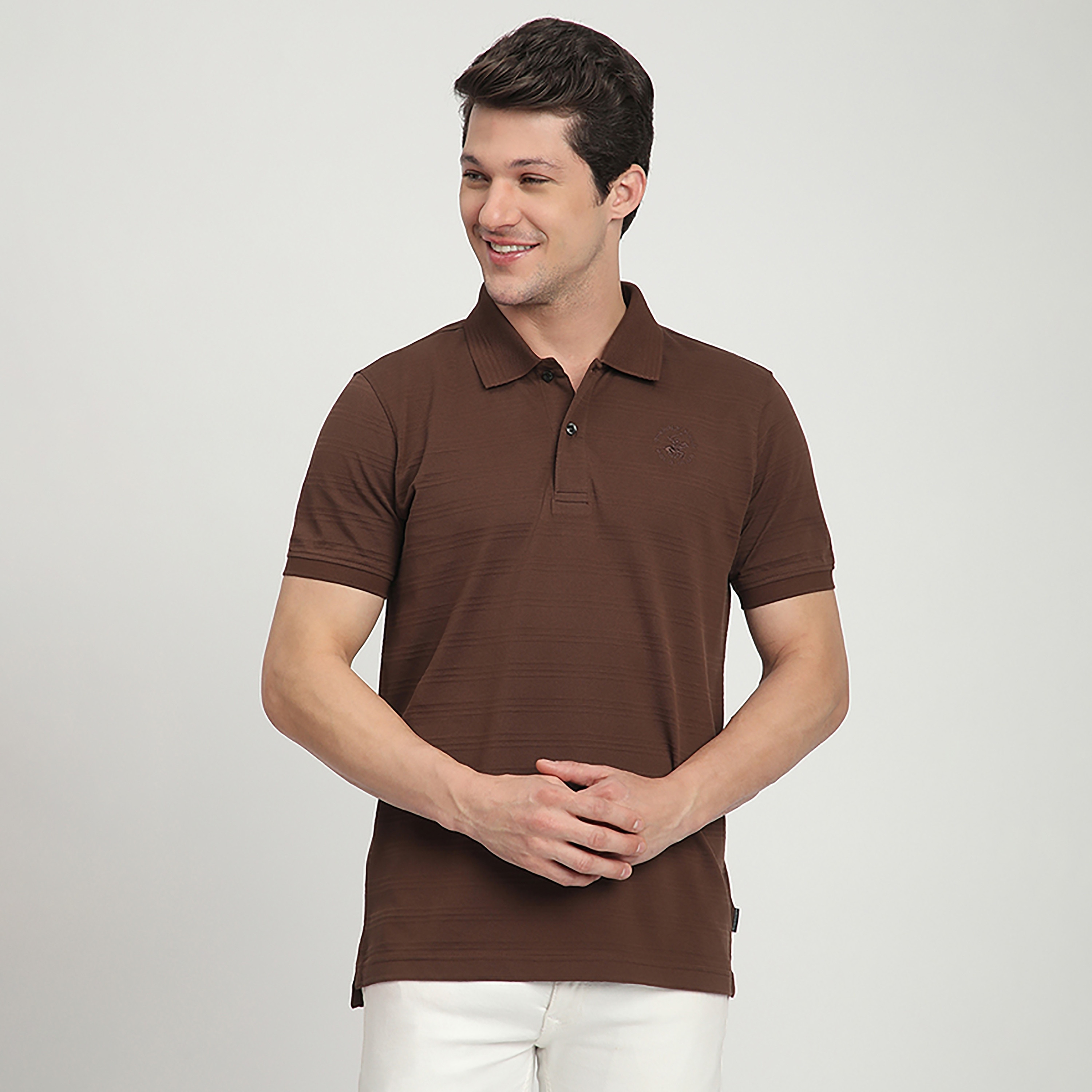تي شيرت بولو رجالي بأكمام قصيرة وياقة منقوش من بيفرلي هيلز بولو كلوب-men-clothing-tshirtsandpolos-polos-image-1