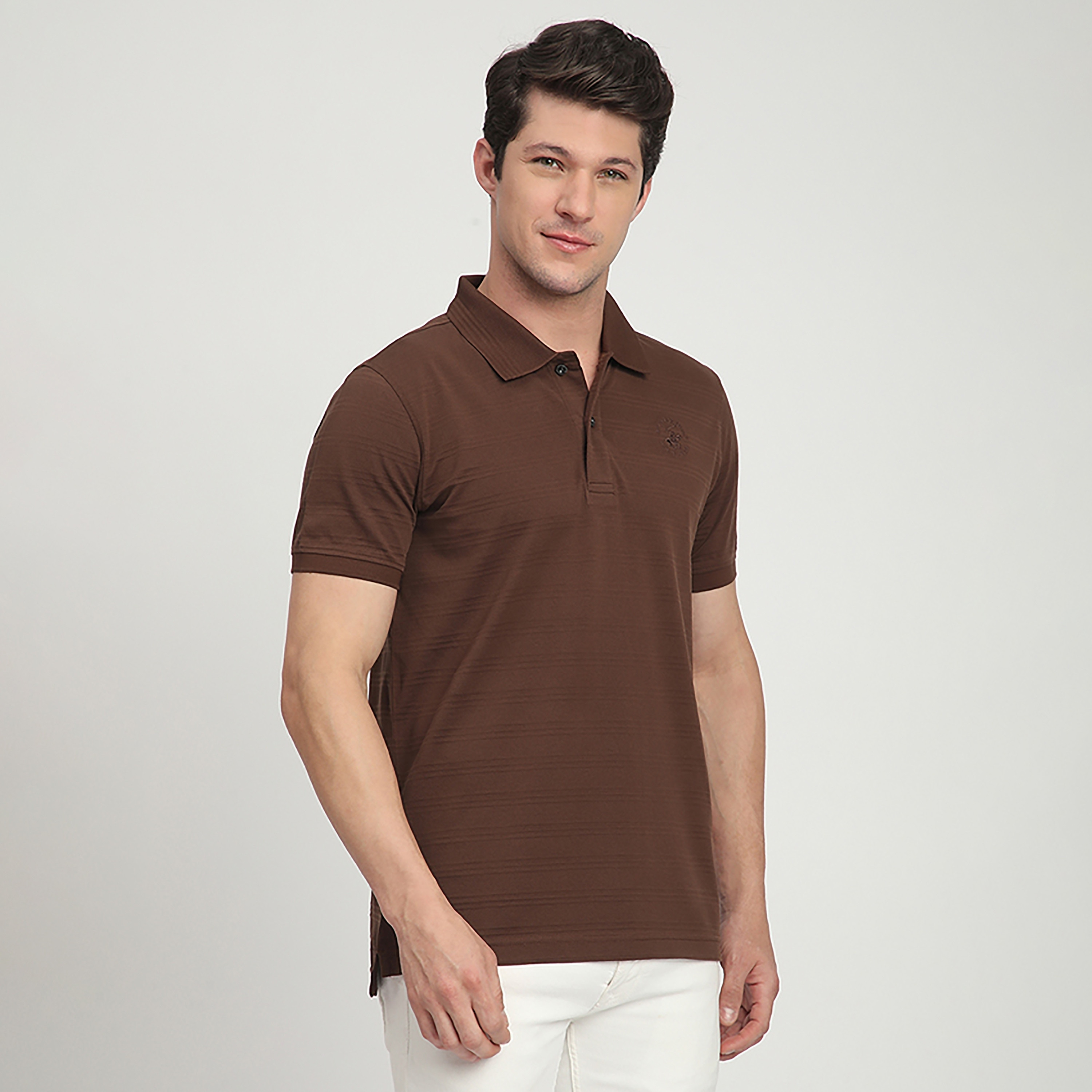 تي شيرت بولو رجالي بأكمام قصيرة وياقة منقوش من بيفرلي هيلز بولو كلوب-men-clothing-tshirtsandpolos-polos-image-3