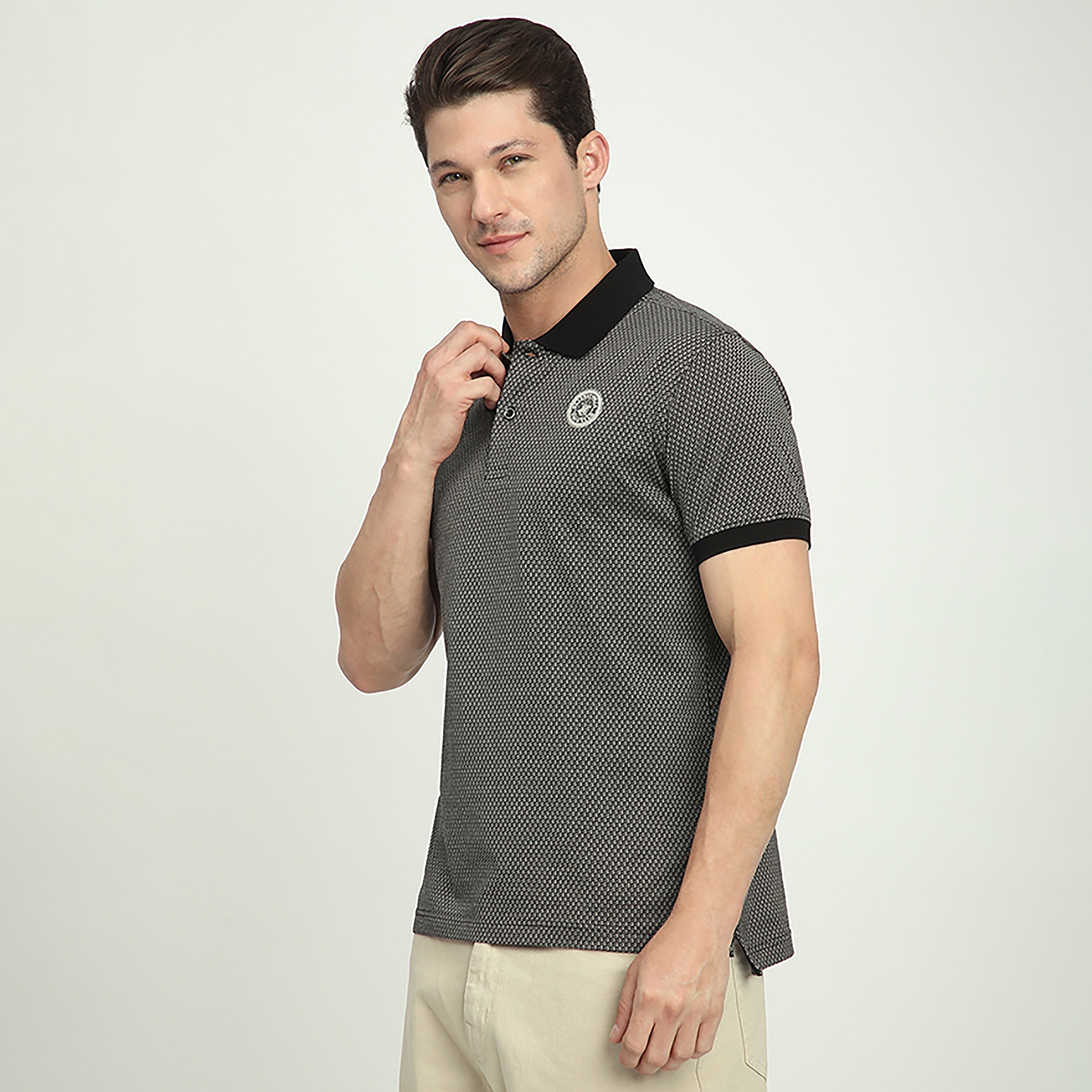 Beverly Hills Polo Club Textured Collared Short Sleeves Men's Polo T-Shirt-men-clothing-tshirtsandpolos-polos-image-2
