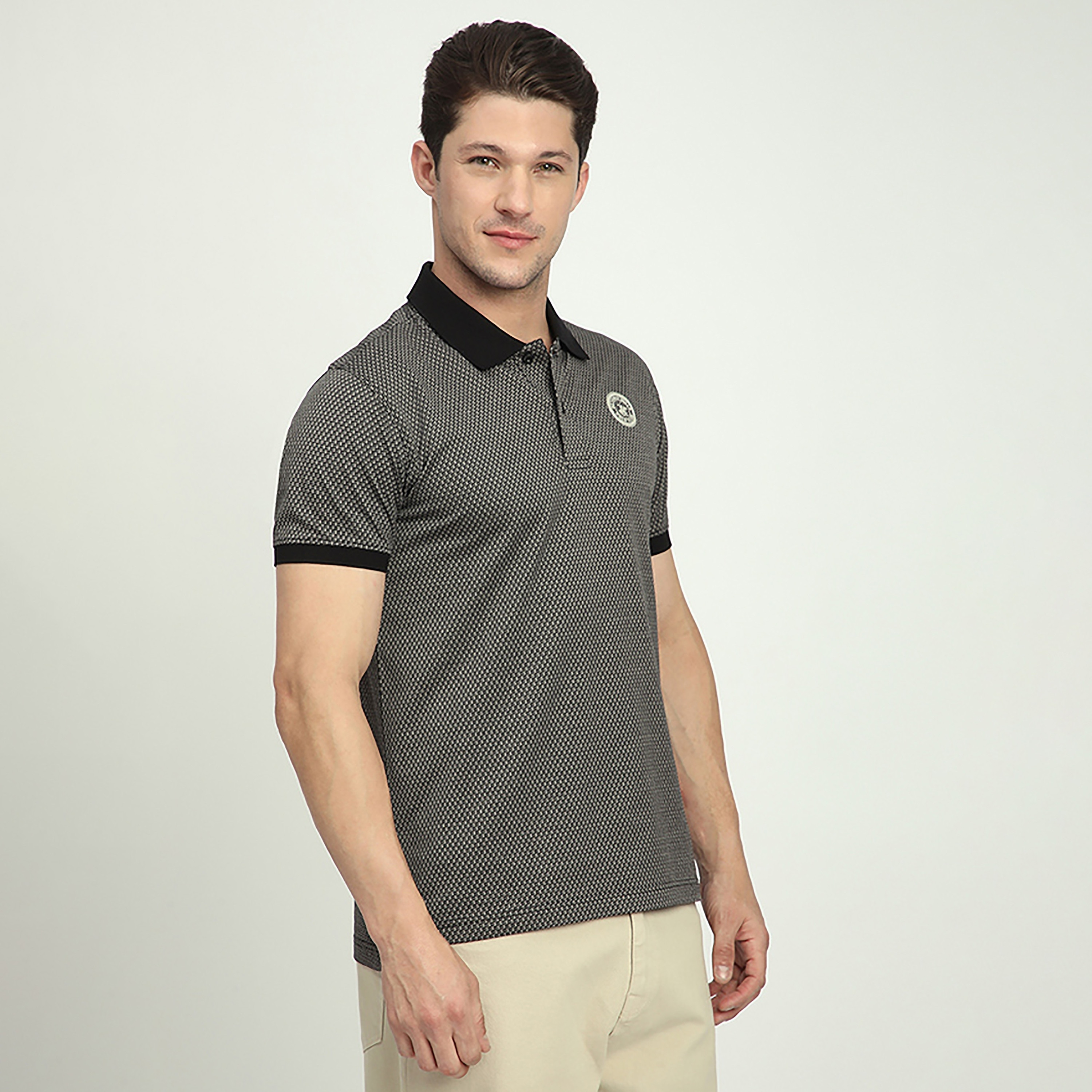 Beverly Hills Polo Club Textured Collared Short Sleeves Men's Polo T-Shirt-men-clothing-tshirtsandpolos-polos-image-3