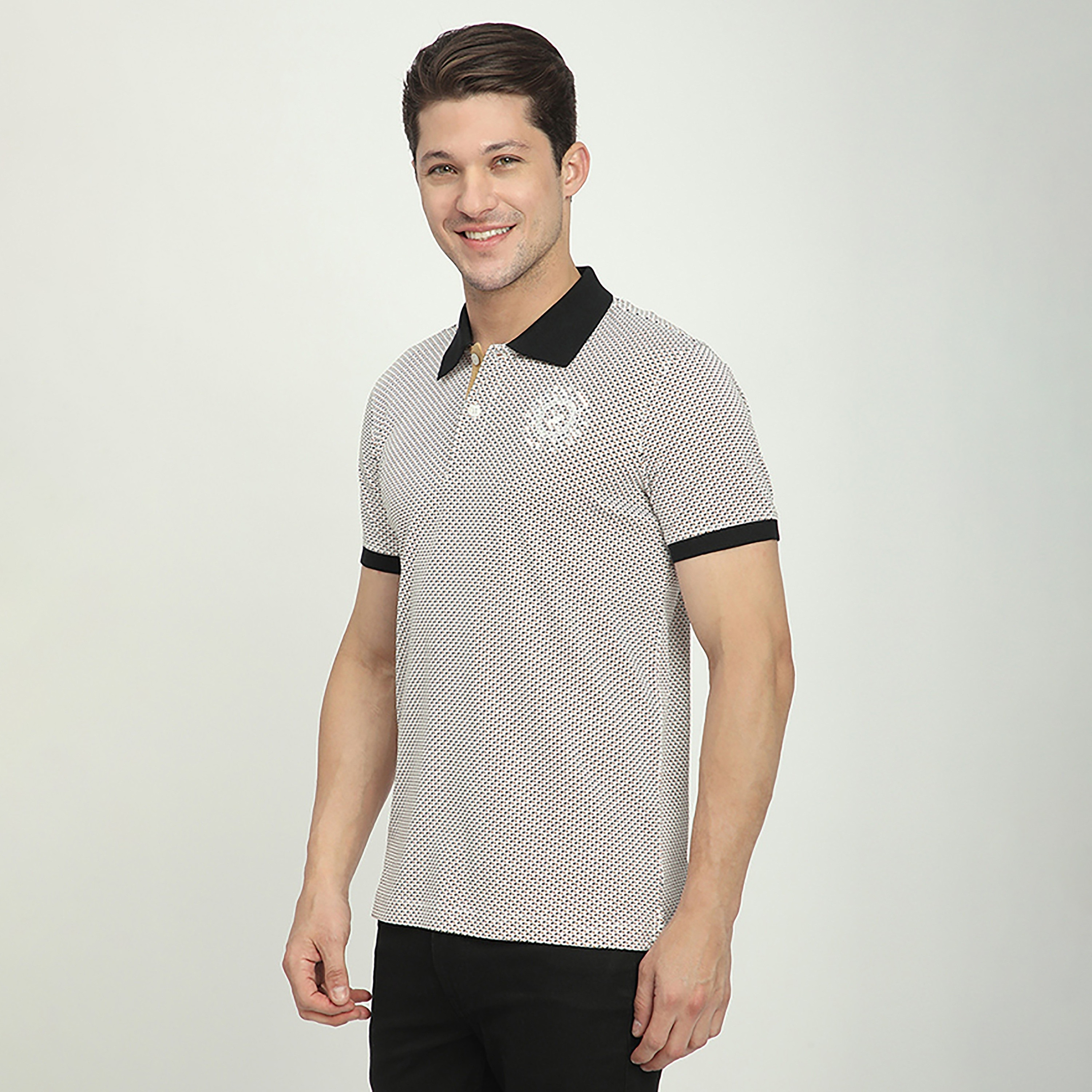تي شيرت بولو رجالي بأكمام قصيرة وياقة منقوش من بيفرلي هيلز بولو كلوب-men-clothing-tshirtsandpolos-polos-image-2