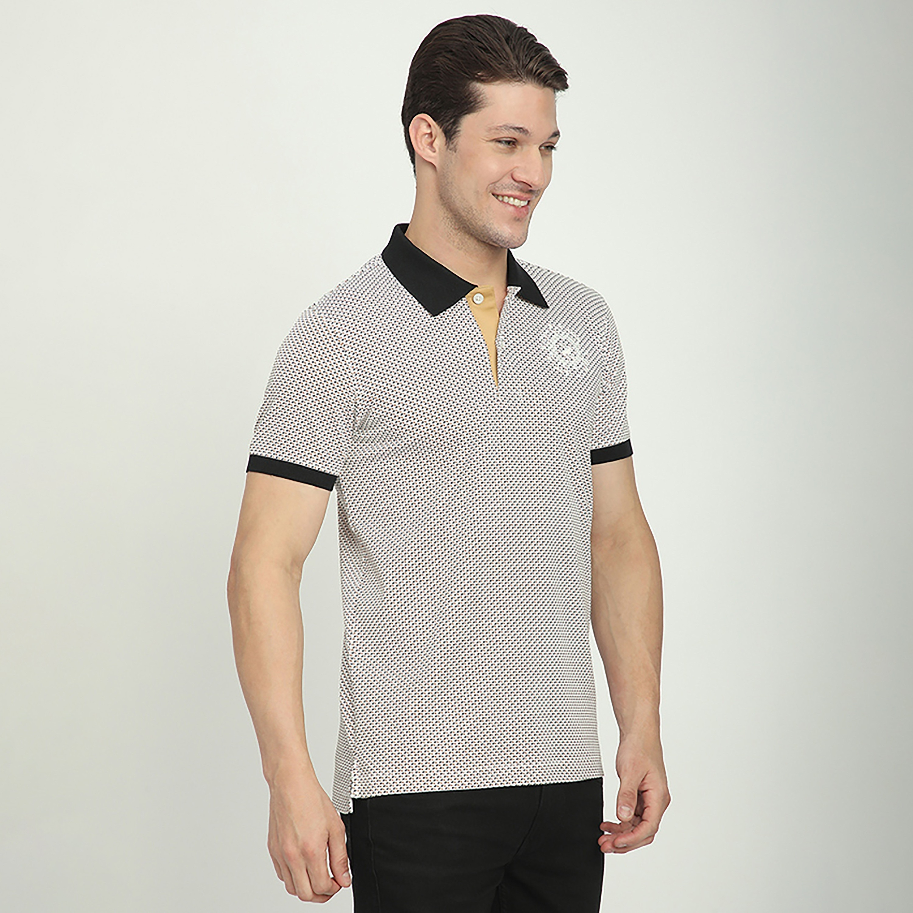 تي شيرت بولو رجالي بأكمام قصيرة وياقة منقوش من بيفرلي هيلز بولو كلوب-men-clothing-tshirtsandpolos-polos-image-3