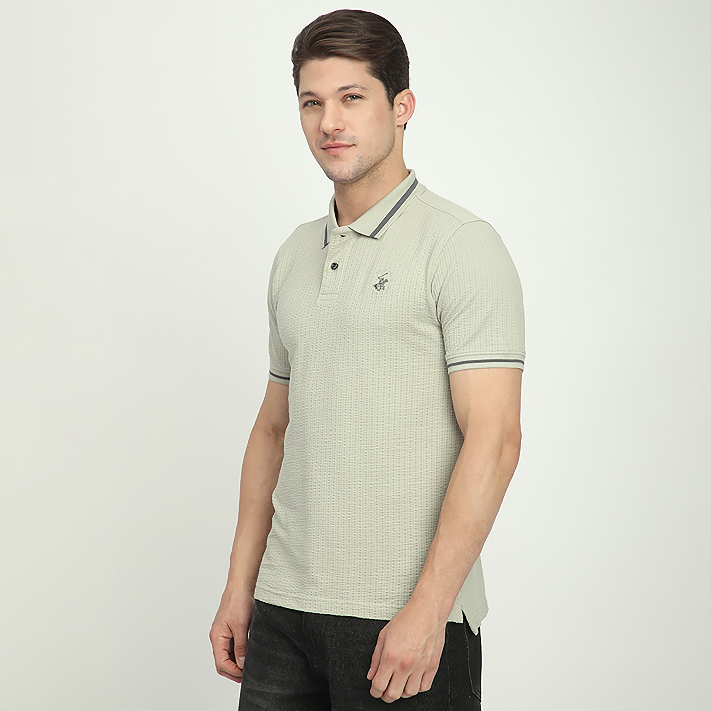 تي شيرت بولو رجالي بأكمام قصيرة وياقة منقوش من بيفرلي هيلز بولو كلوب-men-clothing-tshirtsandpolos-polos-image-2