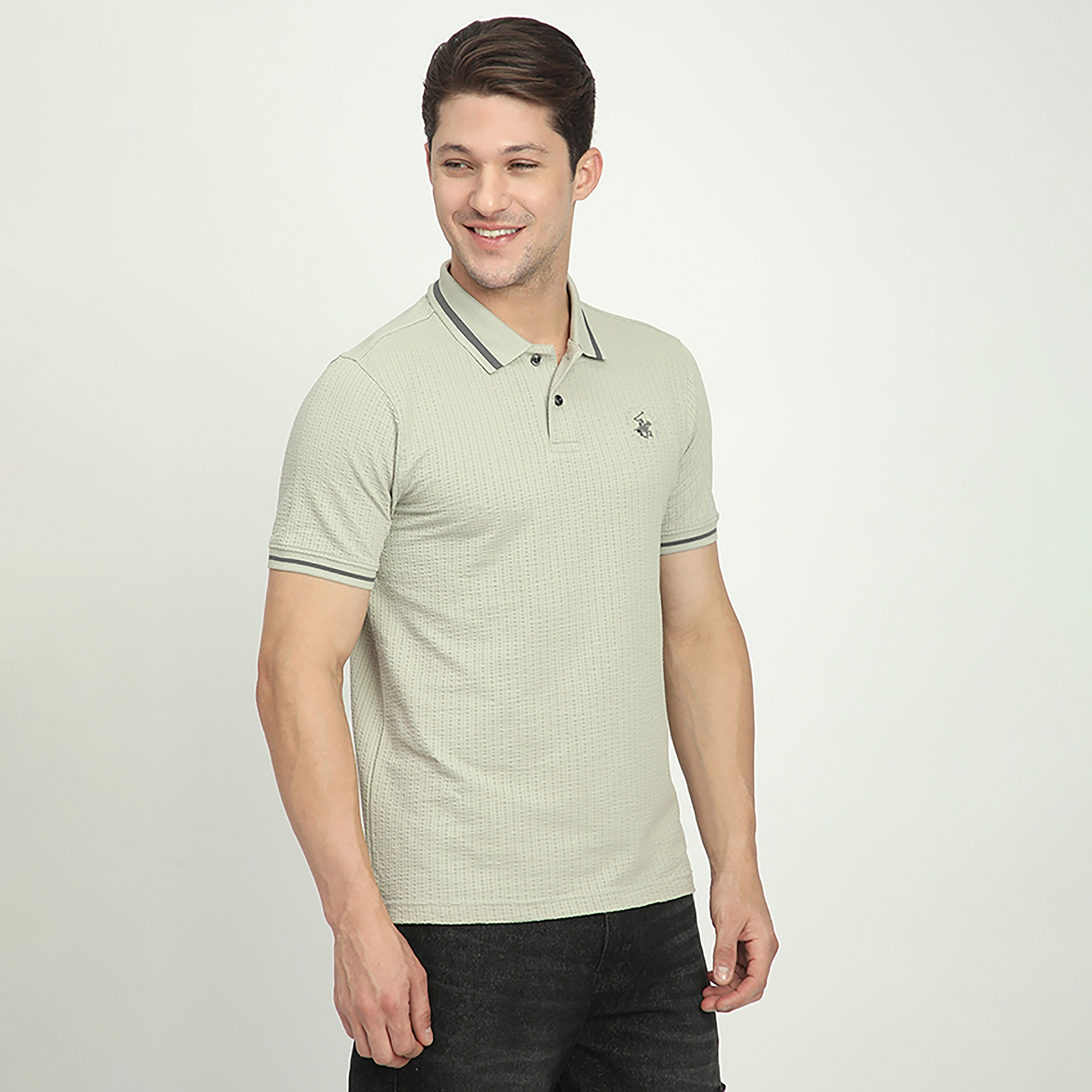 تي شيرت بولو رجالي بأكمام قصيرة وياقة منقوش من بيفرلي هيلز بولو كلوب-men-clothing-tshirtsandpolos-polos-image-3