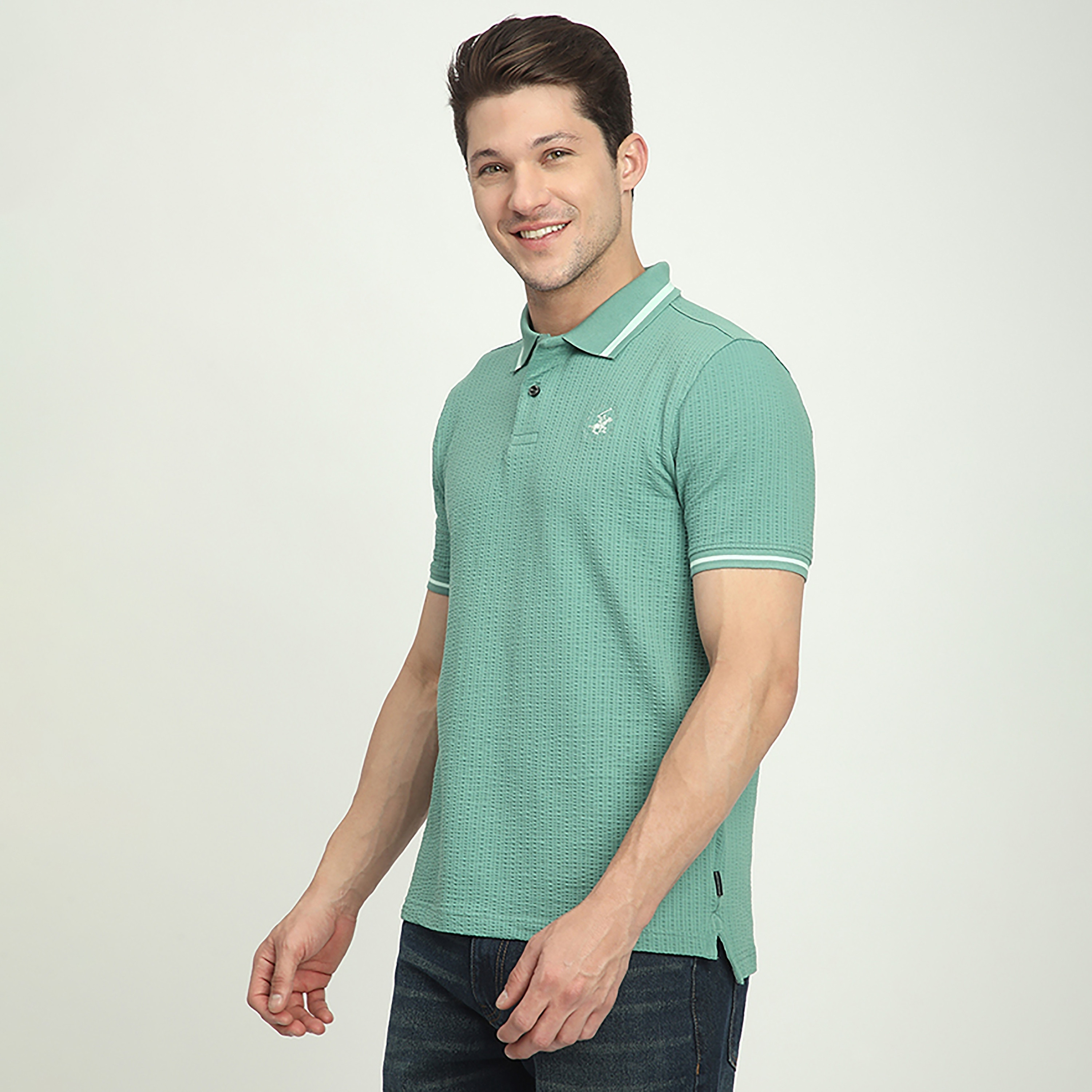 تي شيرت بولو رجالي بأكمام قصيرة وياقة منقوش من بيفرلي هيلز بولو كلوب-men-clothing-tshirtsandpolos-polos-image-6