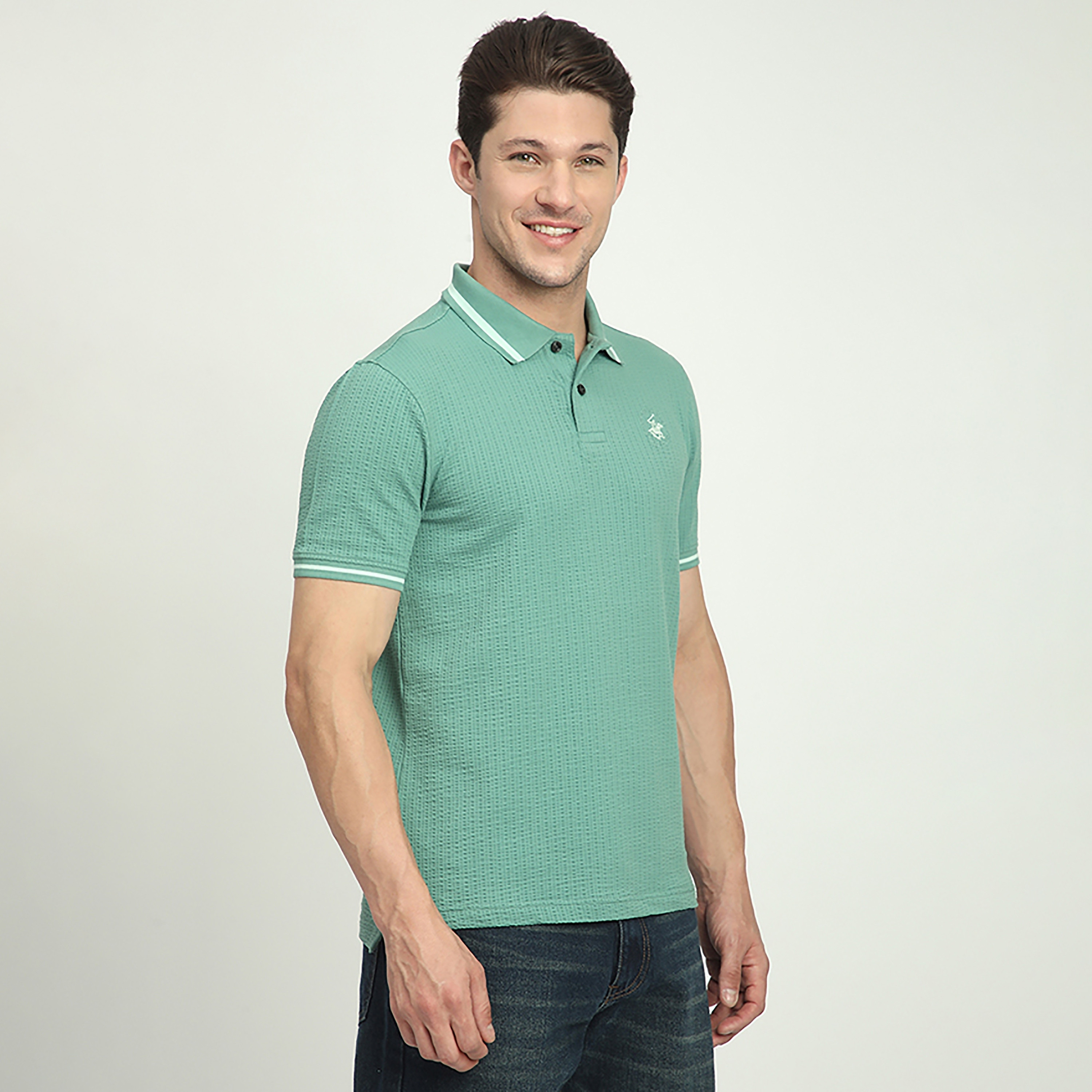 تي شيرت بولو رجالي بأكمام قصيرة وياقة منقوش من بيفرلي هيلز بولو كلوب-men-clothing-tshirtsandpolos-polos-image-7