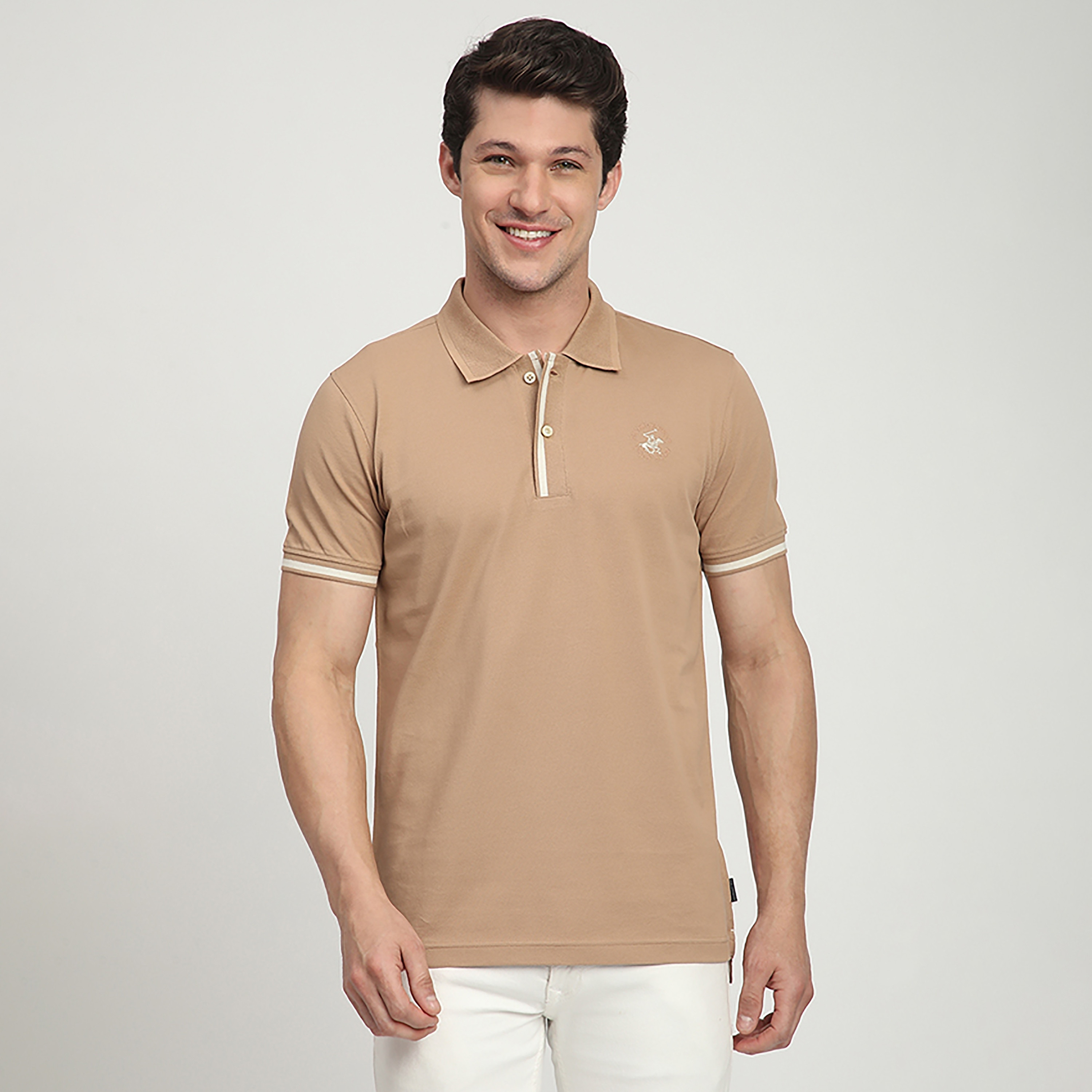 Beverly Hills Polo Club Plain Collared Short Sleeves Men's Polo T-Shirt-men-clothing-tshirtsandpolos-polos-image-1