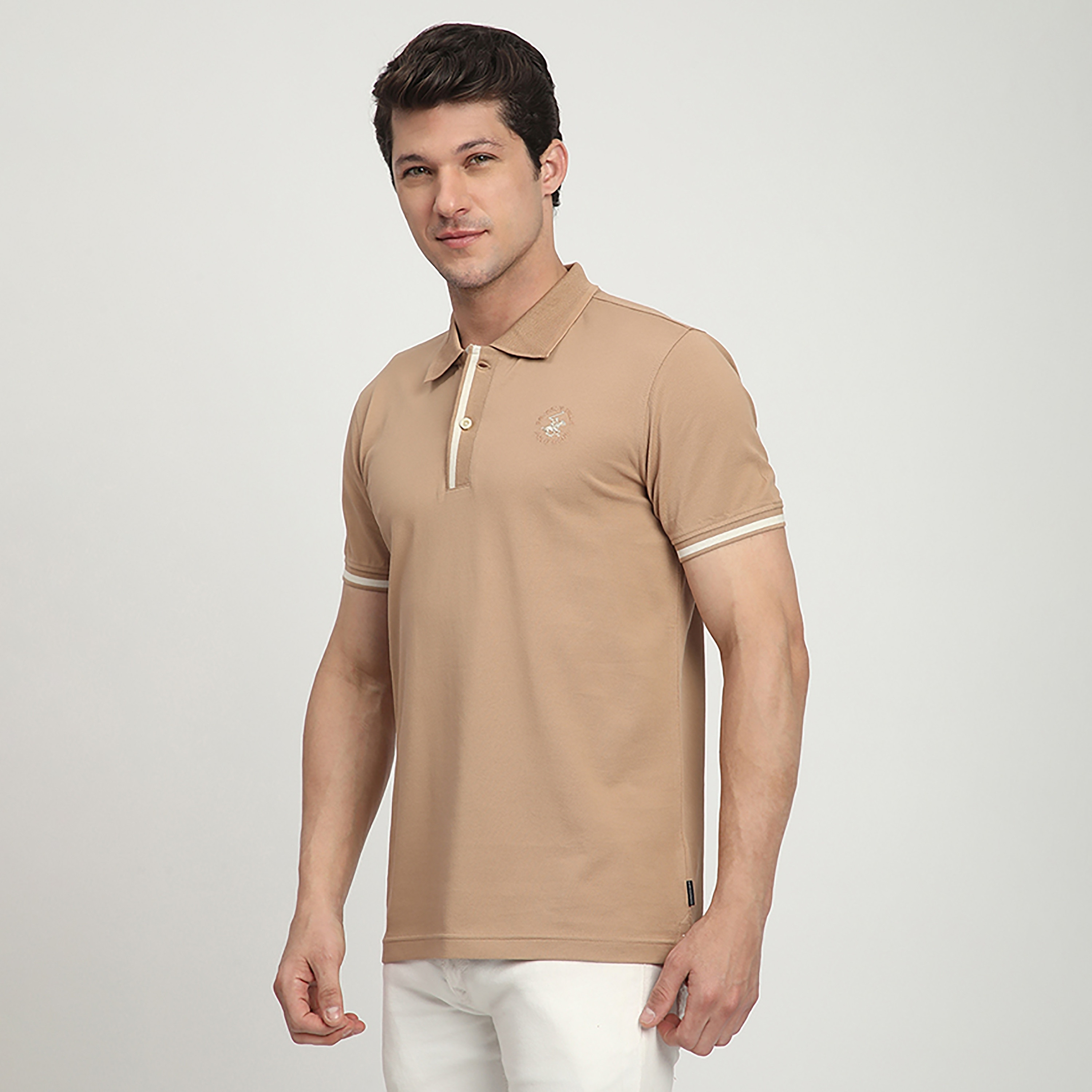 تي شيرت بولو رجالي سادة بأكمام قصيرة وياقة من بيفرلي هيلز بولو كلوب-men-clothing-tshirtsandpolos-polos-image-2