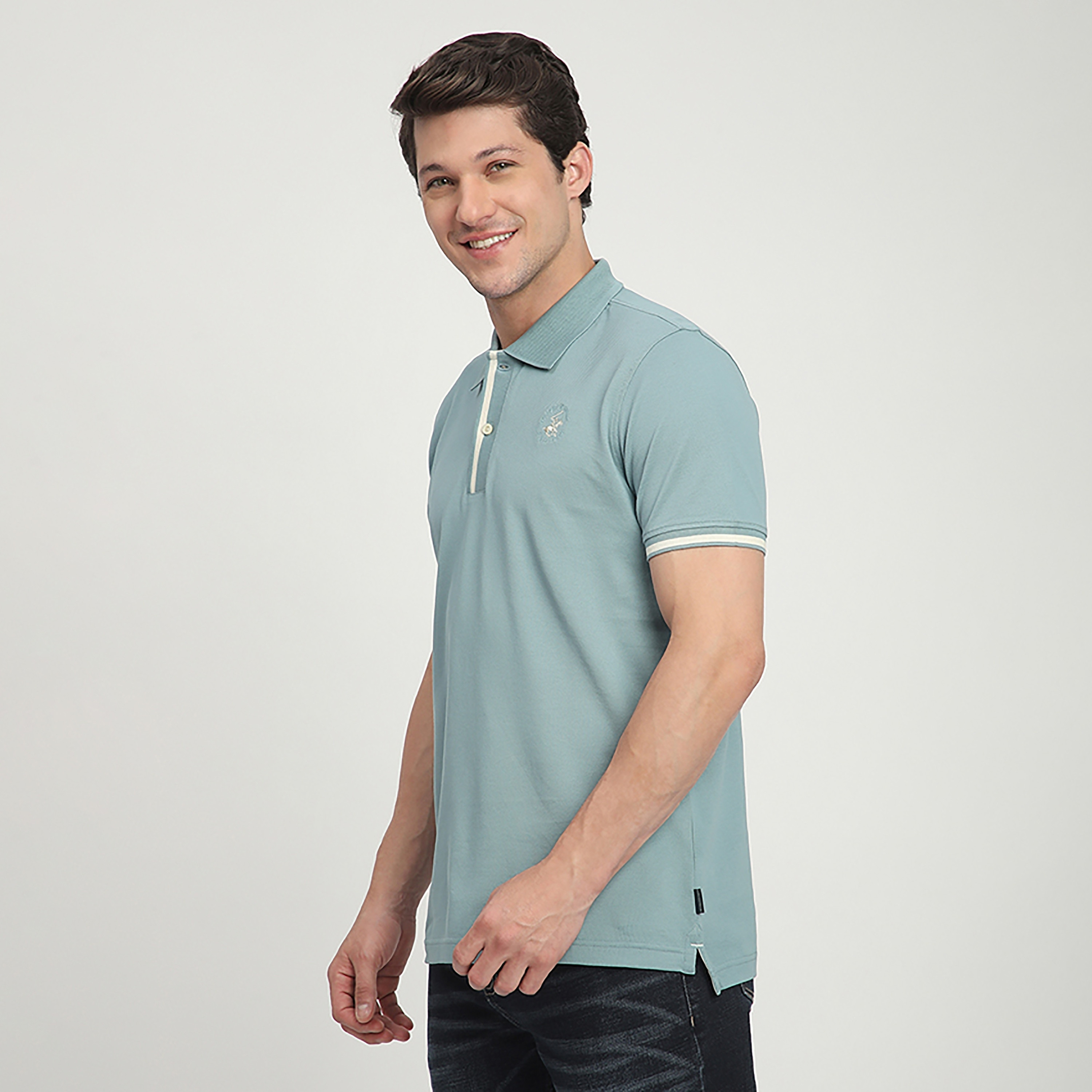 تي شيرت بولو رجالي سادة بأكمام قصيرة وياقة من بيفرلي هيلز بولو كلوب-men-clothing-tshirtsandpolos-polos-image-6