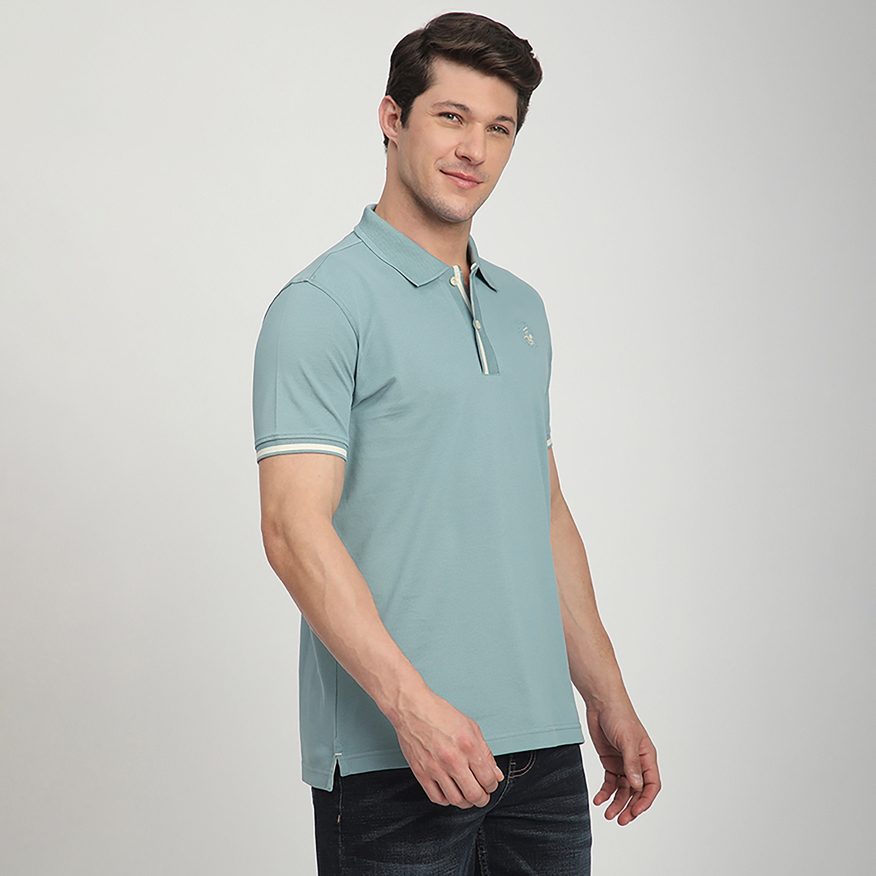 تي شيرت بولو رجالي سادة بأكمام قصيرة وياقة من بيفرلي هيلز بولو كلوب-men-clothing-tshirtsandpolos-polos-image-7