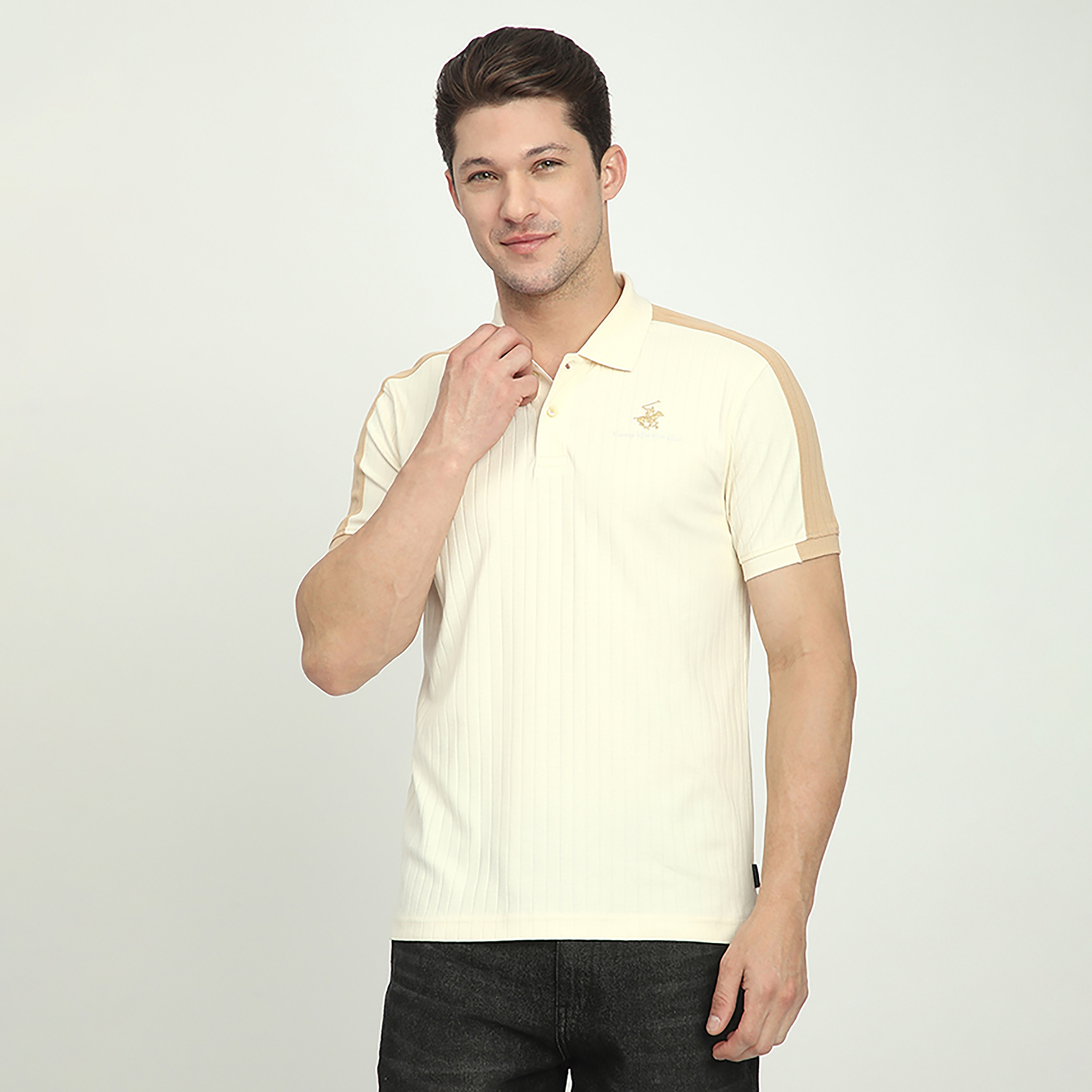 تي شيرت بولو رجالي بأكمام قصيرة وياقة مضلعة من بيفرلي هيلز بولو كلوب-men-clothing-tshirtsandpolos-polos-image-9