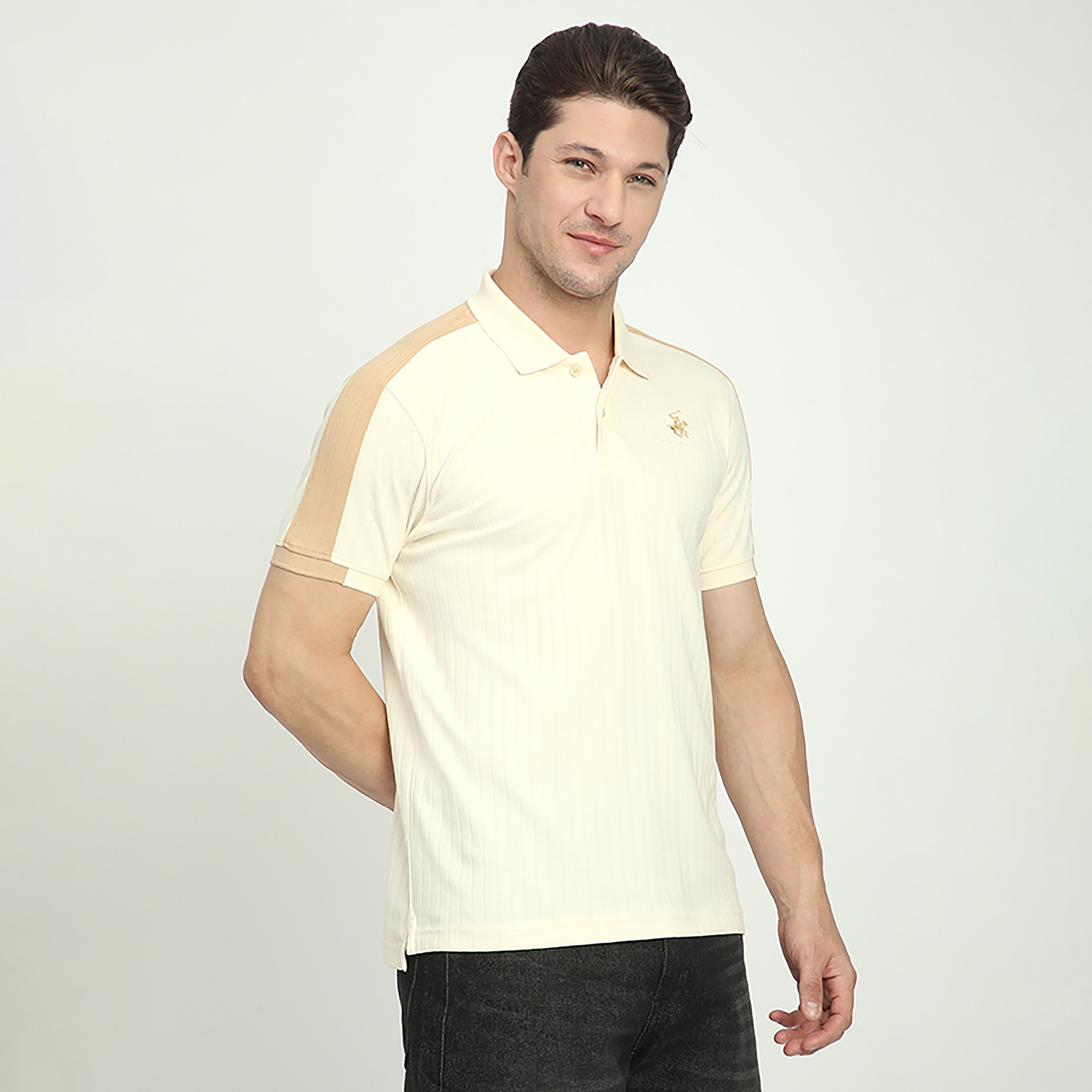 تي شيرت بولو رجالي بأكمام قصيرة وياقة مضلعة من بيفرلي هيلز بولو كلوب-men-clothing-tshirtsandpolos-polos-image-11