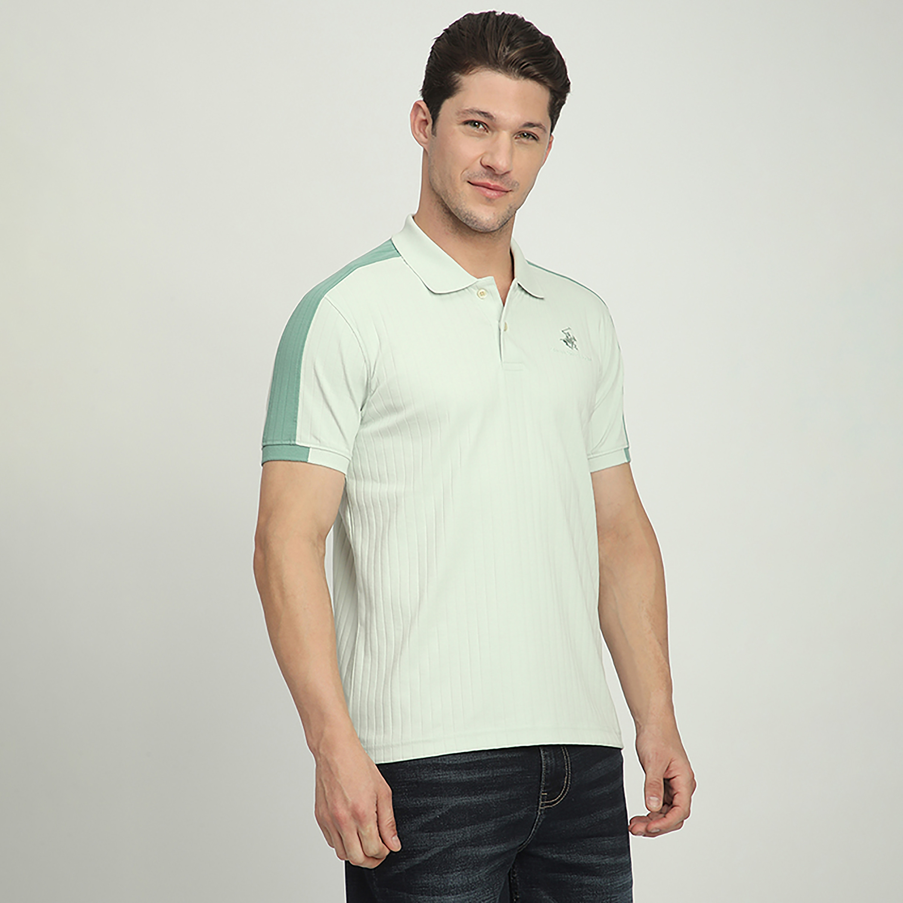 تي شيرت بولو رجالي بأكمام قصيرة وياقة مضلعة من بيفرلي هيلز بولو كلوب-men-clothing-tshirtsandpolos-polos-image-3
