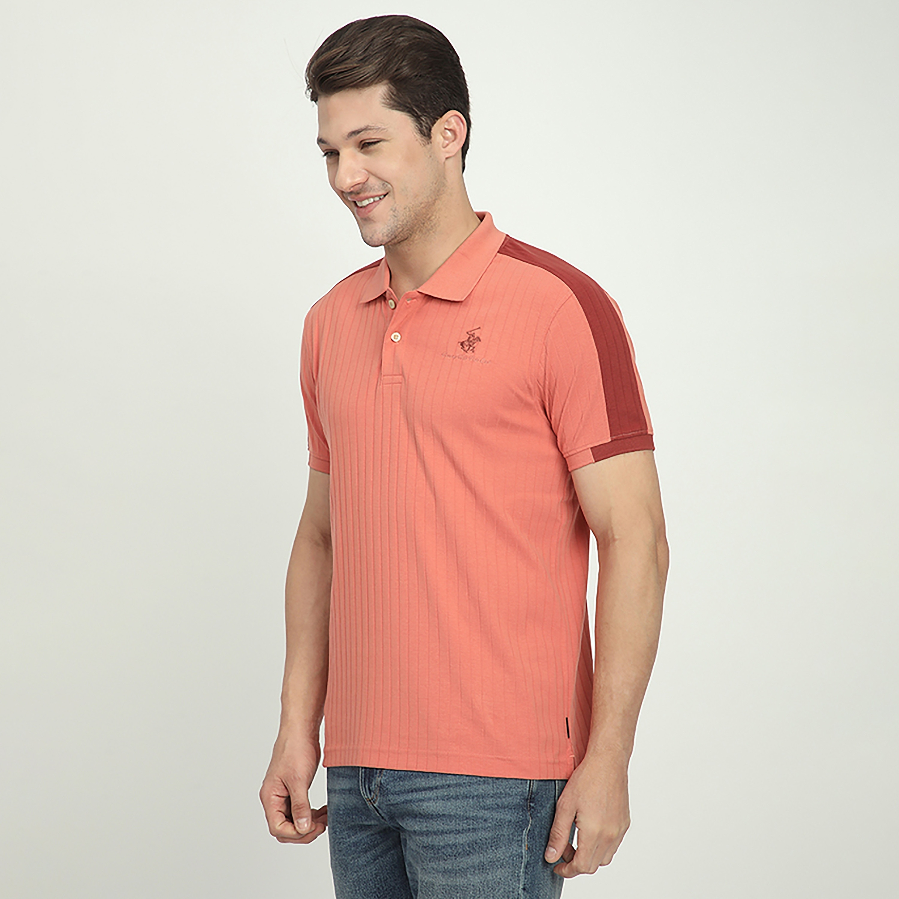 تي شيرت بولو رجالي بأكمام قصيرة وياقة مضلعة من بيفرلي هيلز بولو كلوب-men-clothing-tshirtsandpolos-polos-image-6