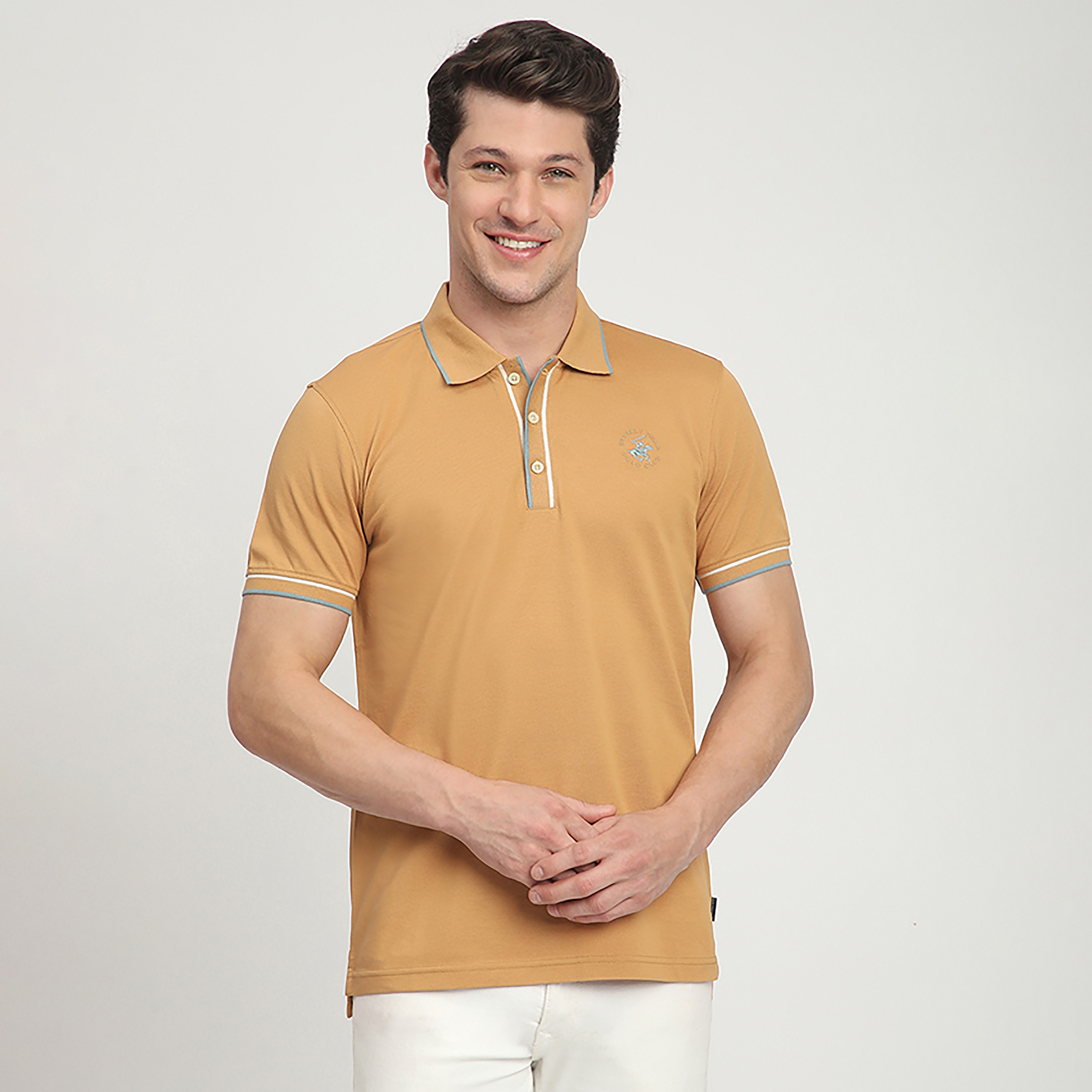 تي شيرت بولو رجالي سادة بأكمام قصيرة وياقة من بيفرلي هيلز بولو كلوب-men-clothing-tshirtsandpolos-polos-image-5