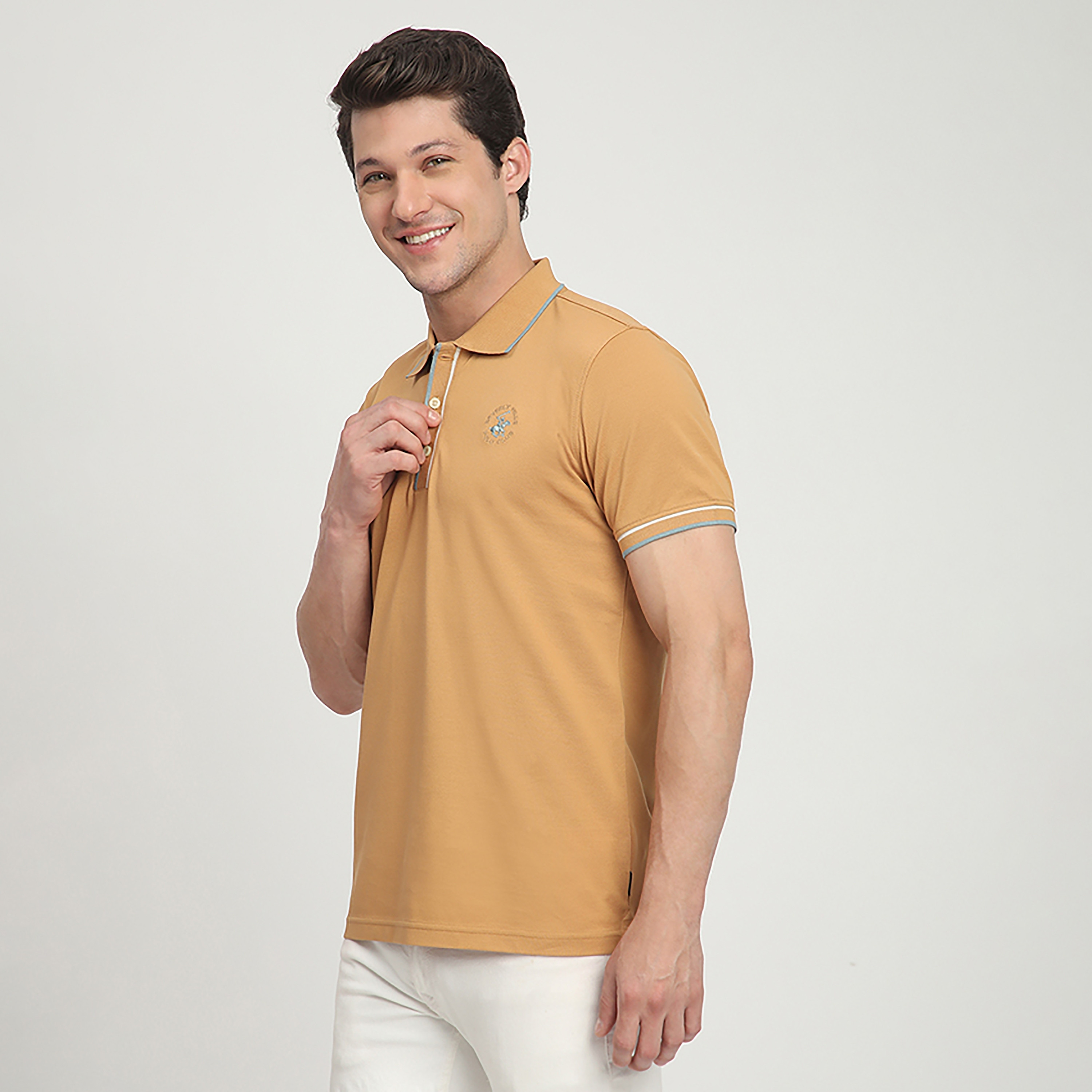 تي شيرت بولو رجالي سادة بأكمام قصيرة وياقة من بيفرلي هيلز بولو كلوب-men-clothing-tshirtsandpolos-polos-image-6