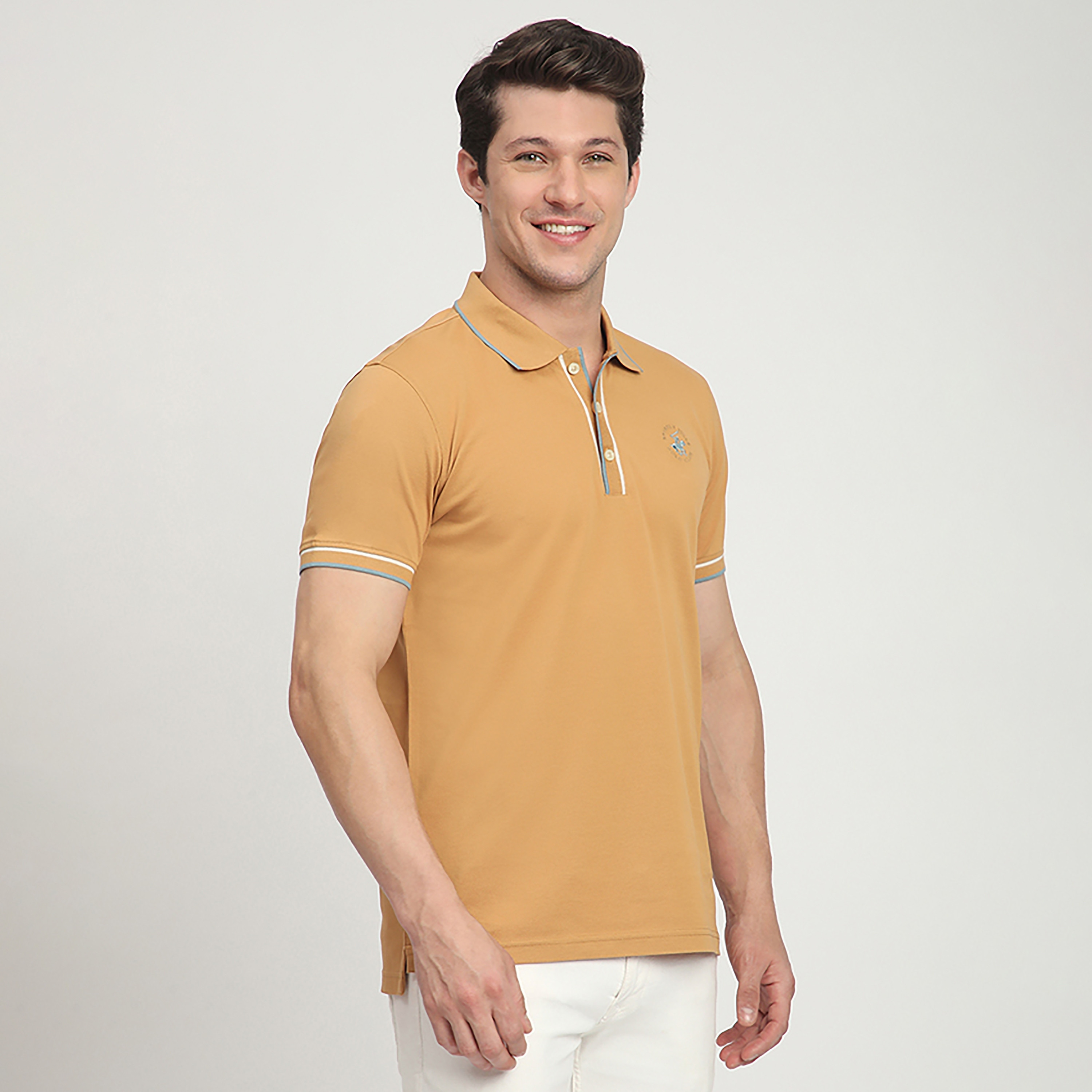تي شيرت بولو رجالي سادة بأكمام قصيرة وياقة من بيفرلي هيلز بولو كلوب-men-clothing-tshirtsandpolos-polos-image-7