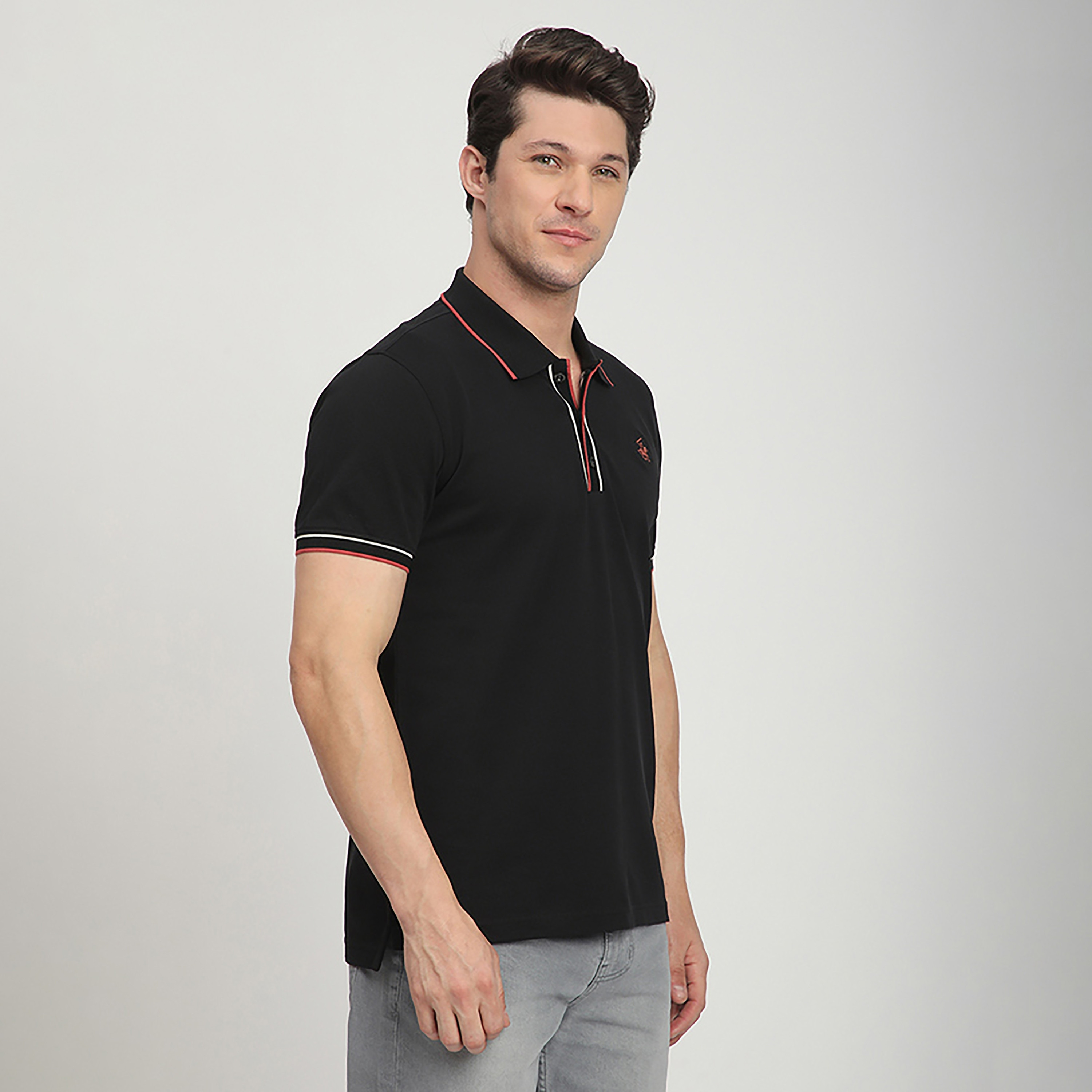تي شيرت بولو رجالي سادة بأكمام قصيرة وياقة من بيفرلي هيلز بولو كلوب-men-clothing-tshirtsandpolos-polos-image-3