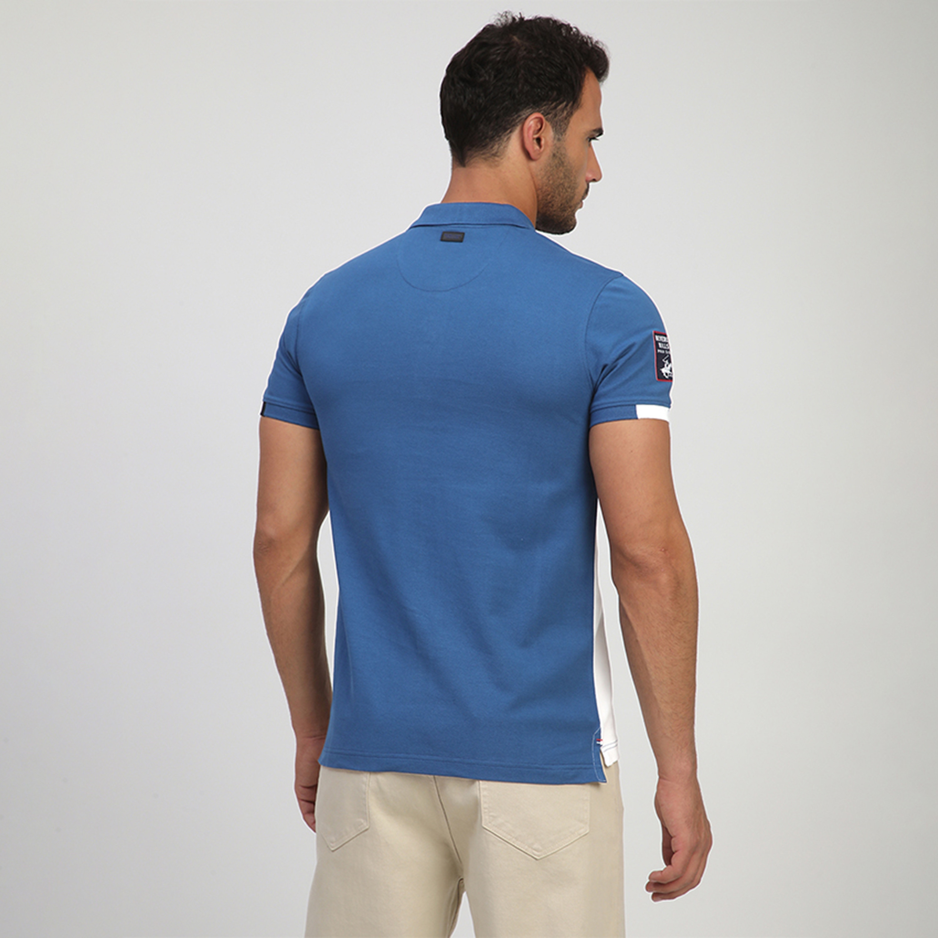 تي شيرت بولو بأكمام قصيرة بتصميم كتل الألوان للرجال من بيفرلي هيلز بولو كلوب-men-clothing-tshirtsandpolos-polos-image-5