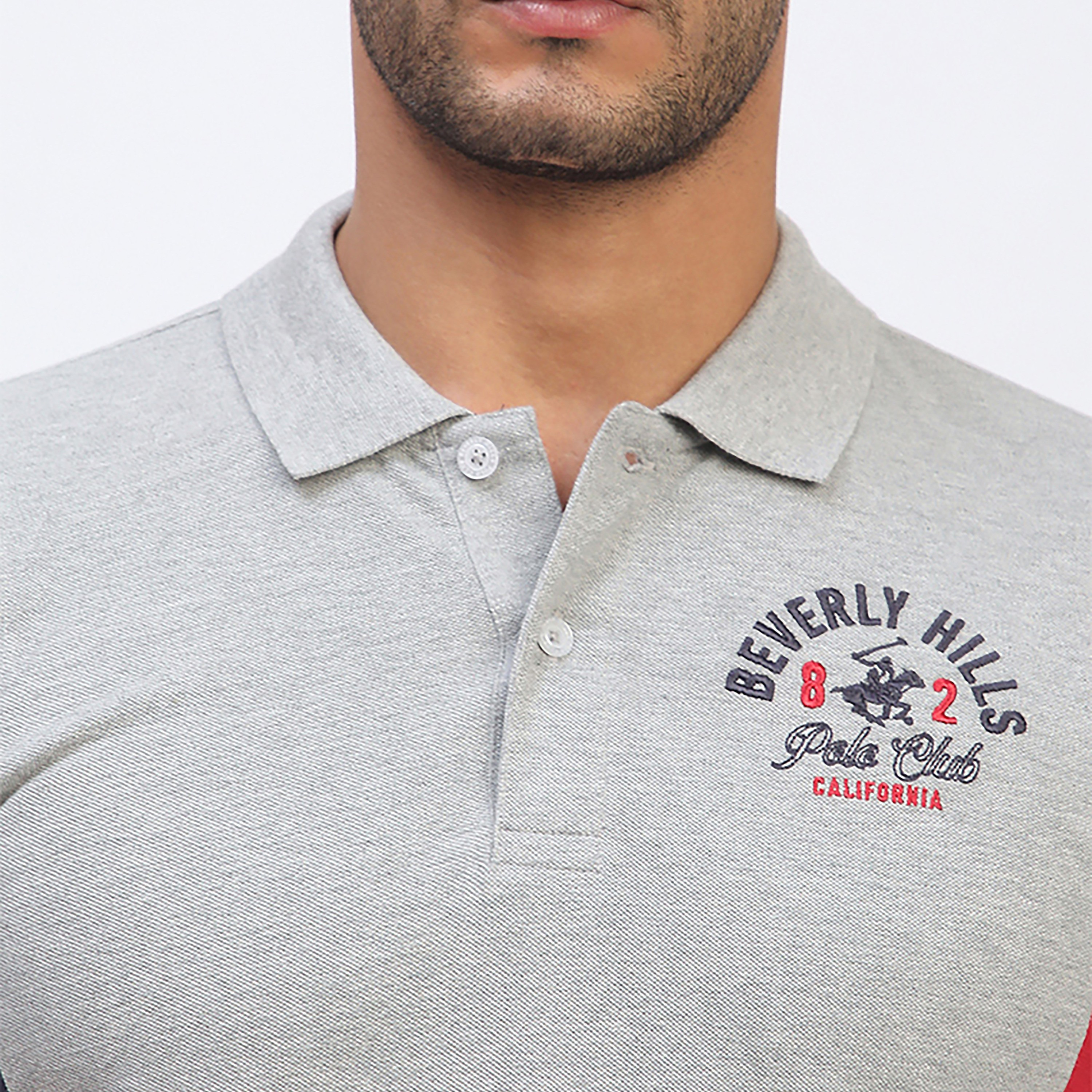 تي شيرت بولو بأكمام قصيرة بتصميم كتل الألوان للرجال من بيفرلي هيلز بولو كلوب-men-clothing-tshirtsandpolos-polos-image-7